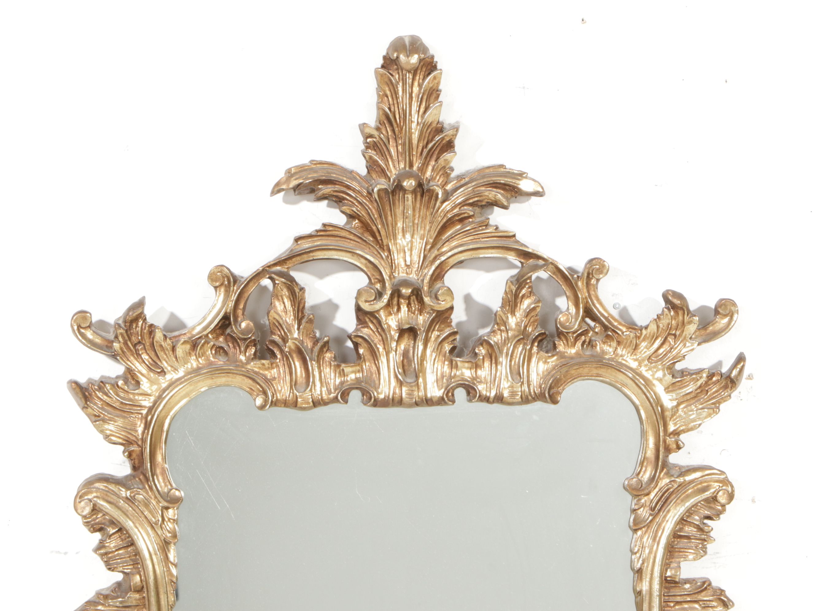 Ornate Rococo Style Giltwood Wall Mount Mirror, 19th/20th Century
