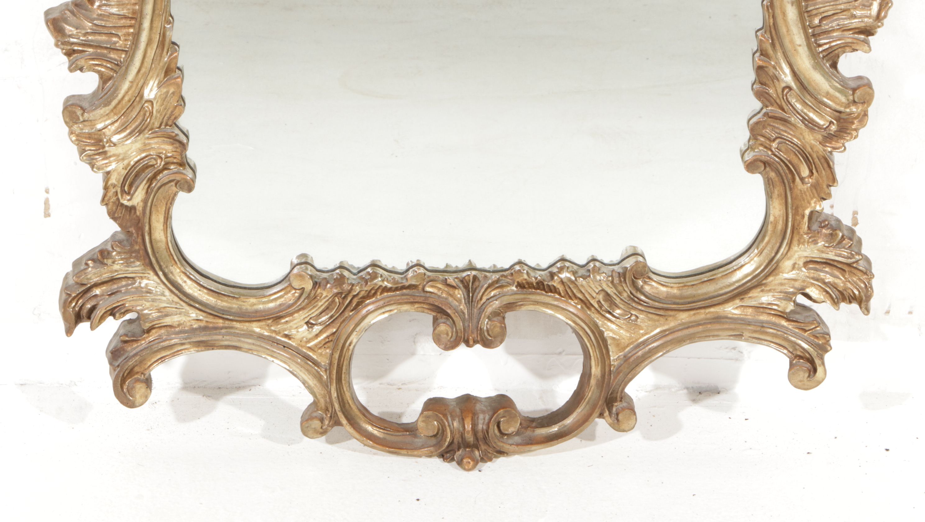 Ornate Rococo Style Giltwood Wall Mount Mirror, 19th/20th Century