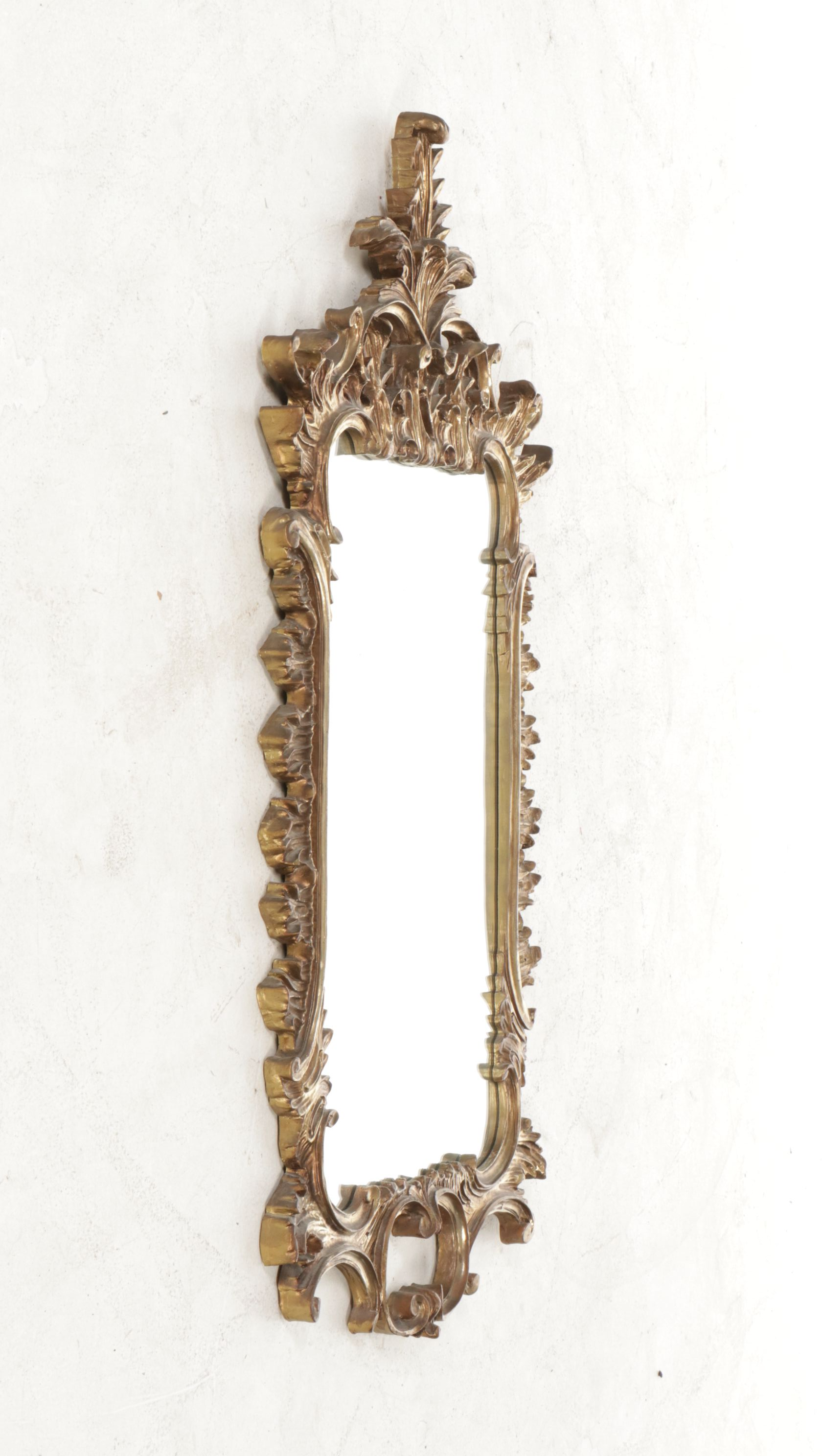 Ornate Rococo Style Giltwood Wall Mount Mirror, 19th/20th Century