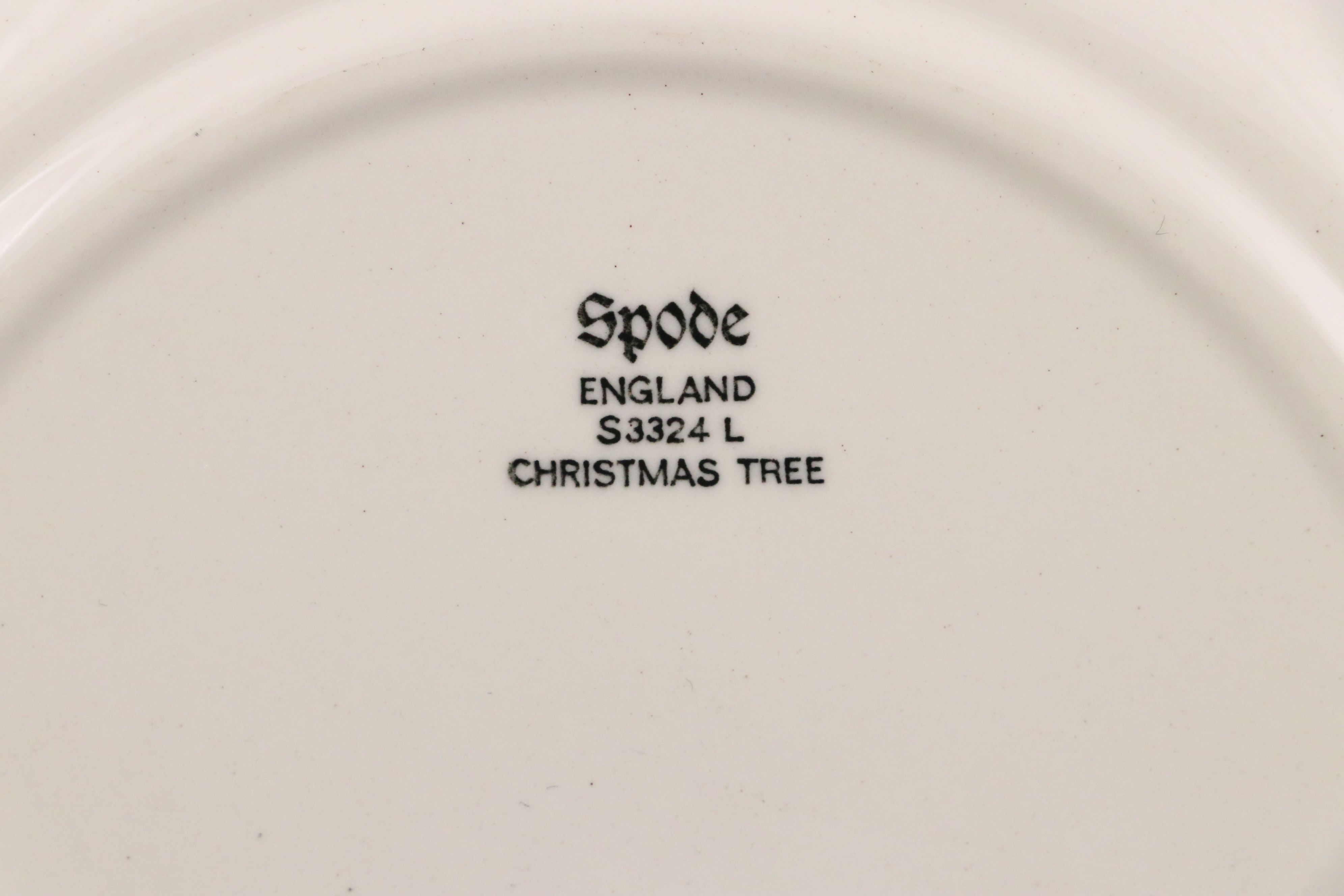 Spode "Christmas Tree" Ceramic Dinnerware with Wine Glasses and Cups