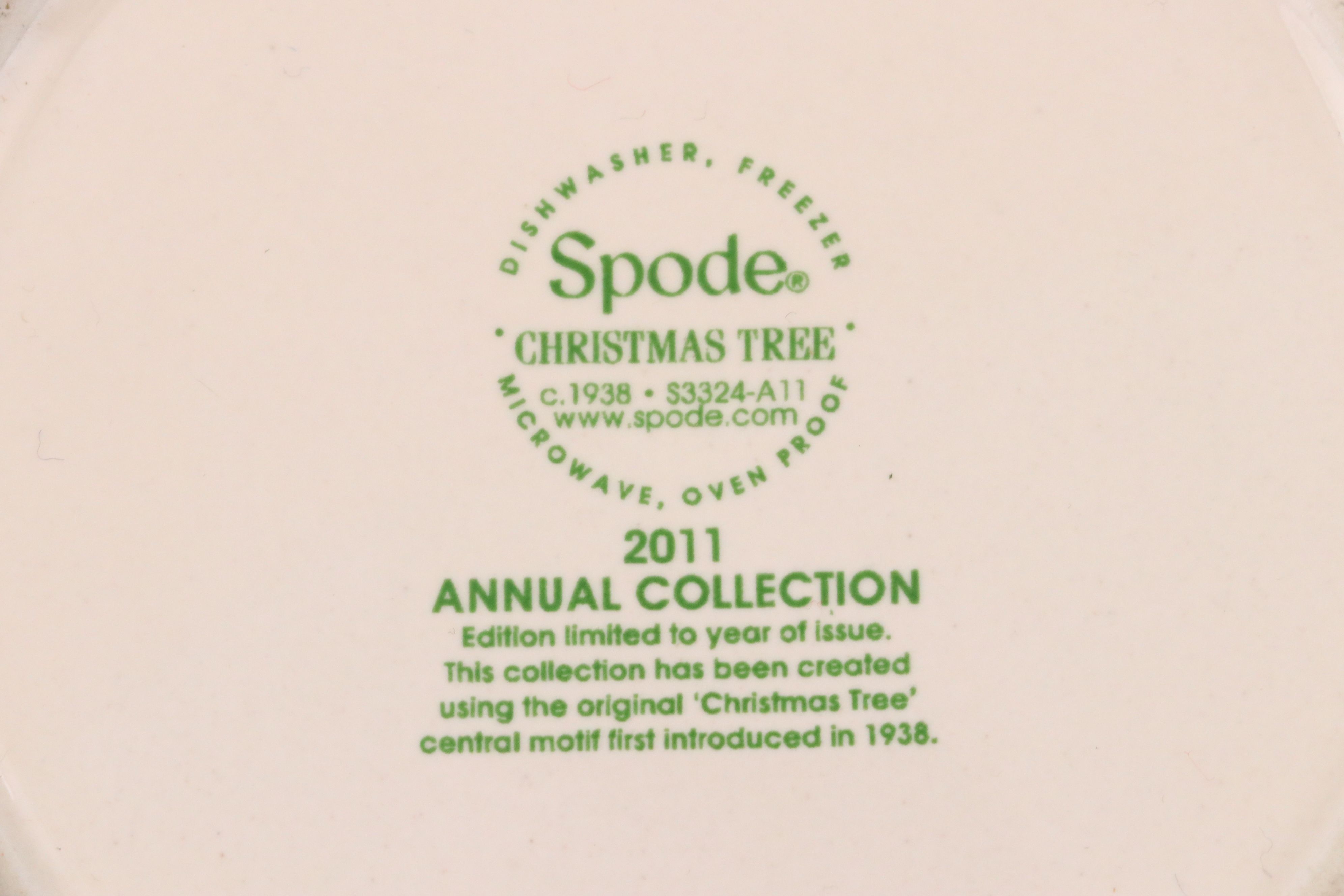 Spode "Christmas Tree" Ceramic Dinnerware with Wine Glasses and Cups