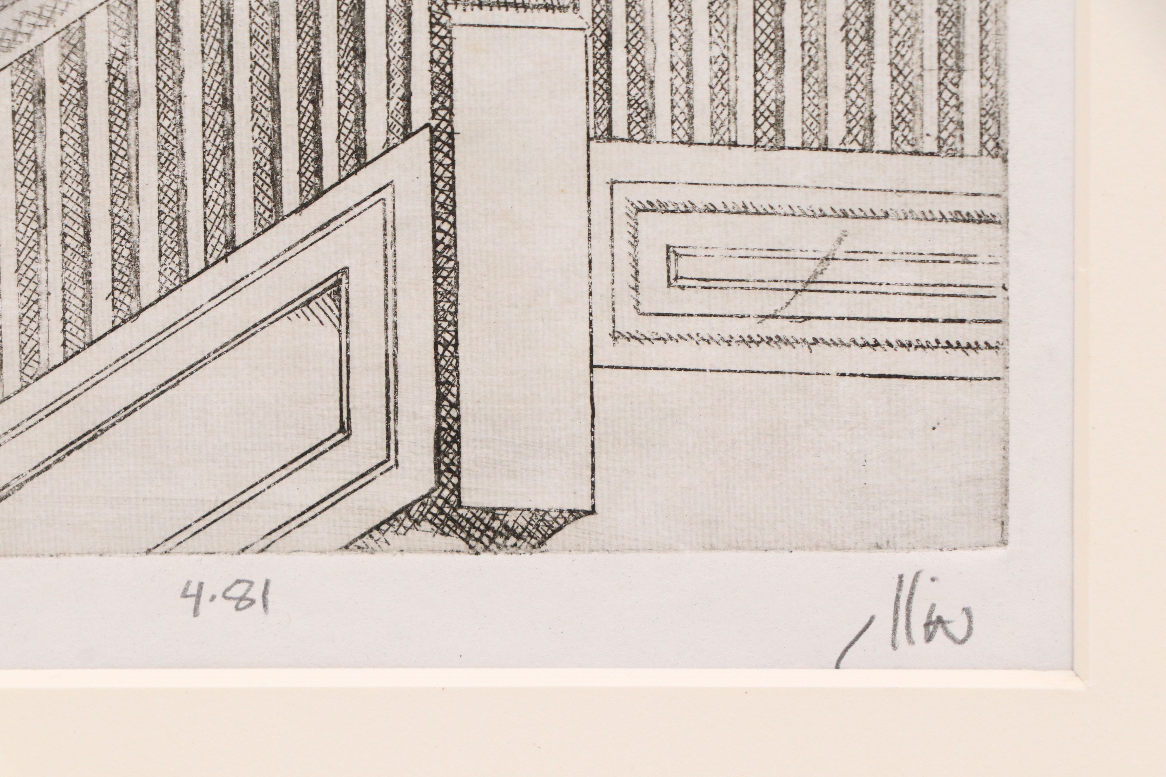 Ethan Tucker and Matt Sullivan Untitled Etchings of Interior Scenes, 1981