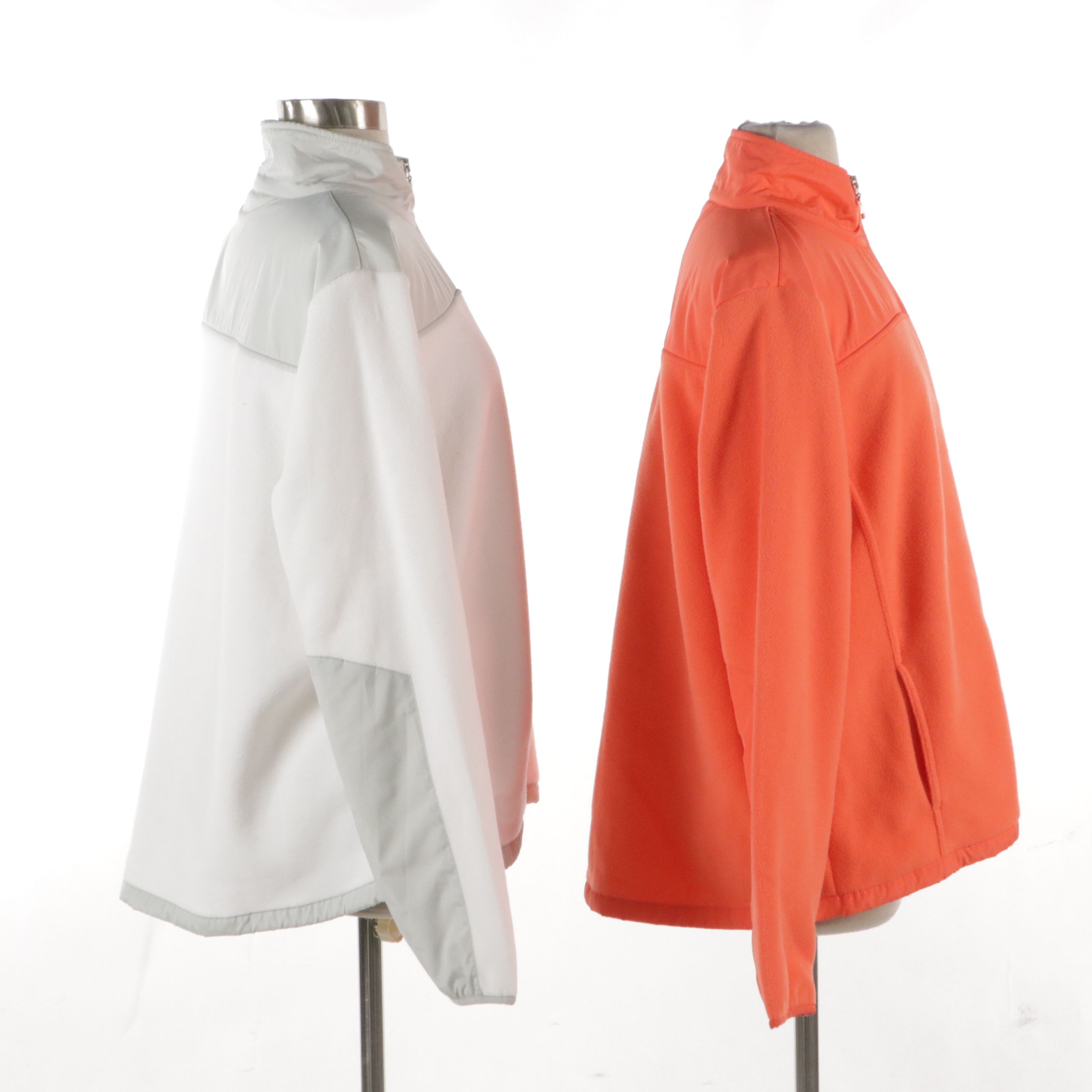 Izod White and Neon Orange Zipper Front Jackets, With Tags