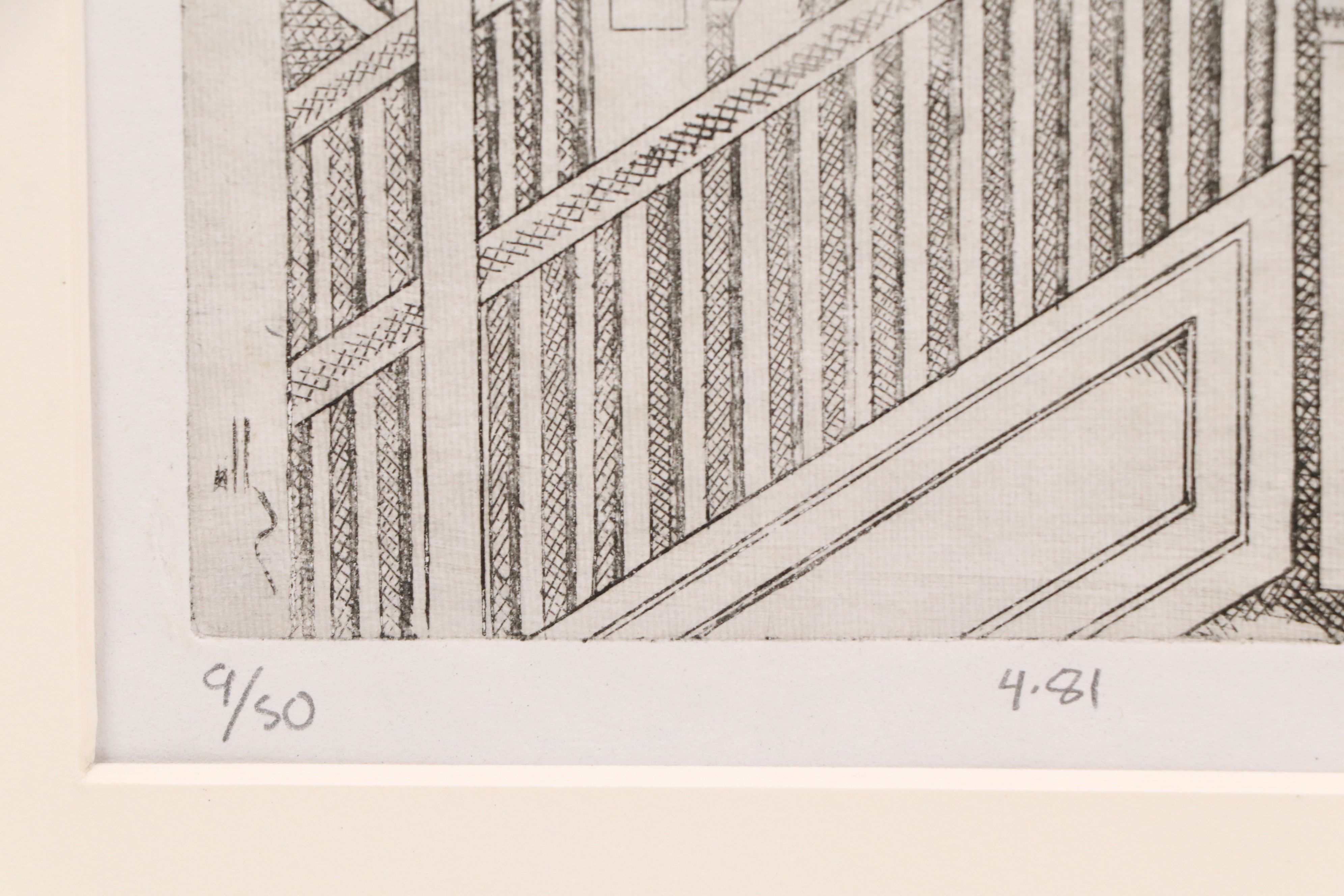 Ethan Tucker and Matt Sullivan Untitled Etchings of Interior Scenes, 1981