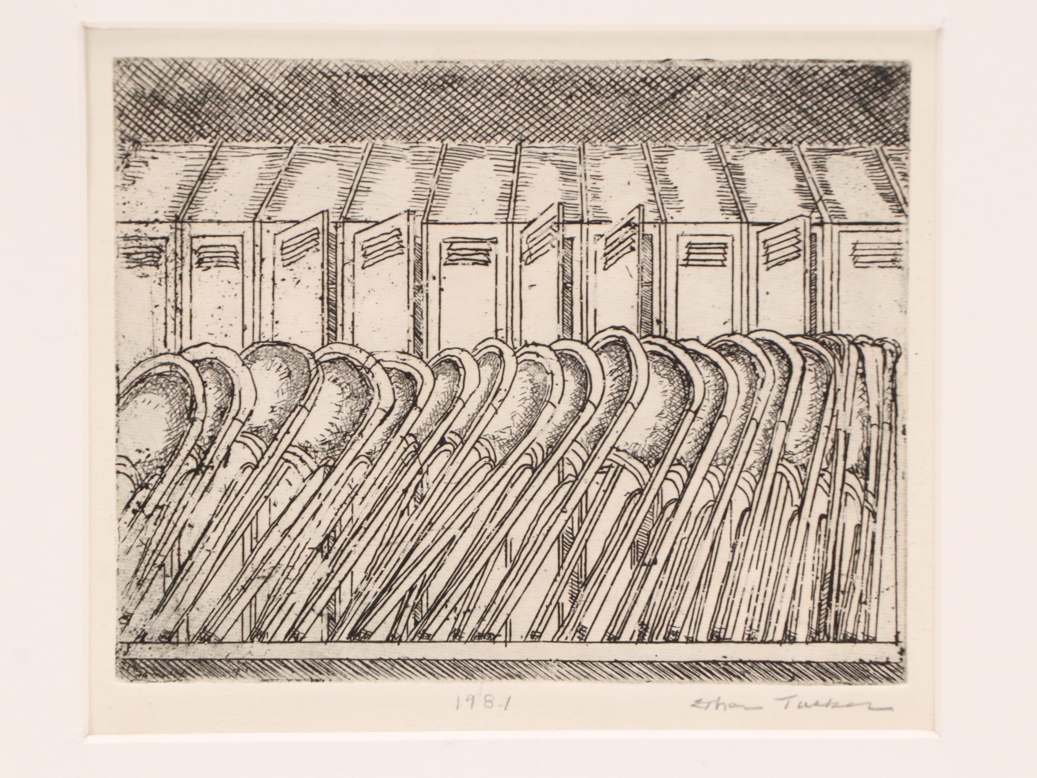 Ethan Tucker and Matt Sullivan Untitled Etchings of Interior Scenes, 1981