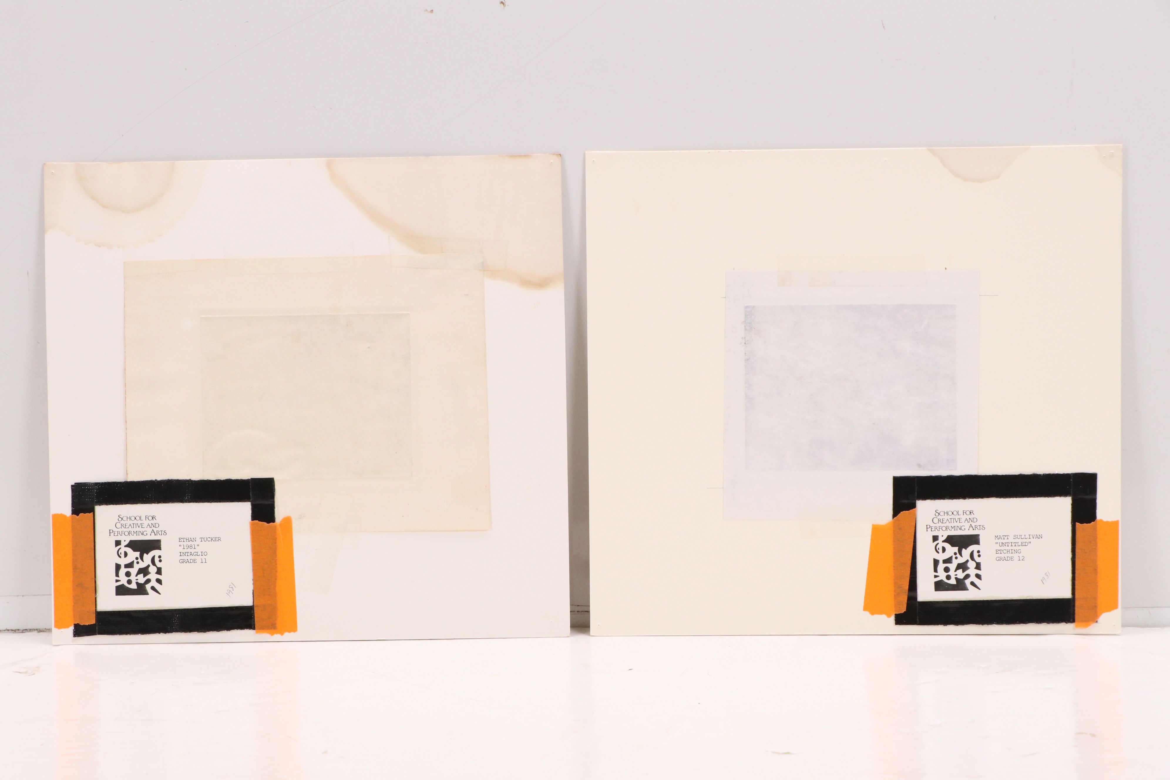 Ethan Tucker and Matt Sullivan Untitled Etchings of Interior Scenes, 1981