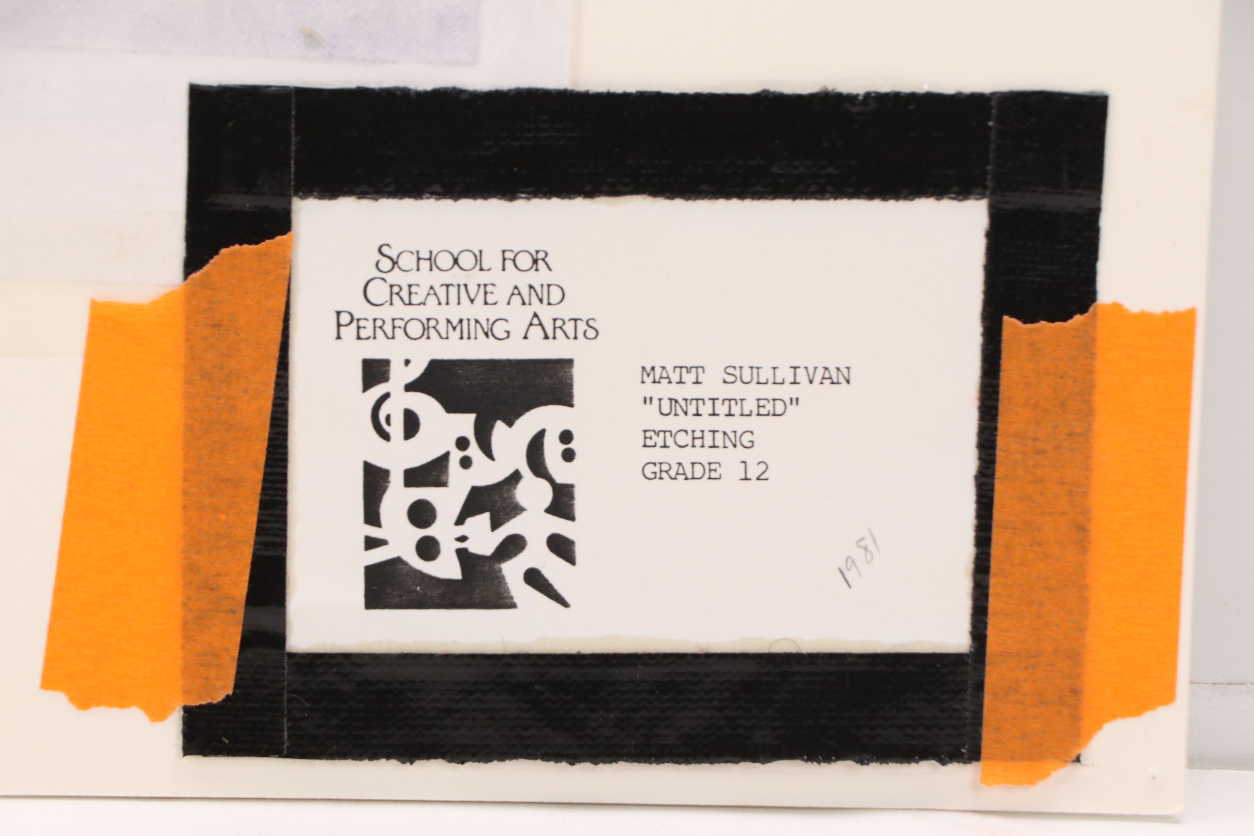 Ethan Tucker and Matt Sullivan Untitled Etchings of Interior Scenes, 1981