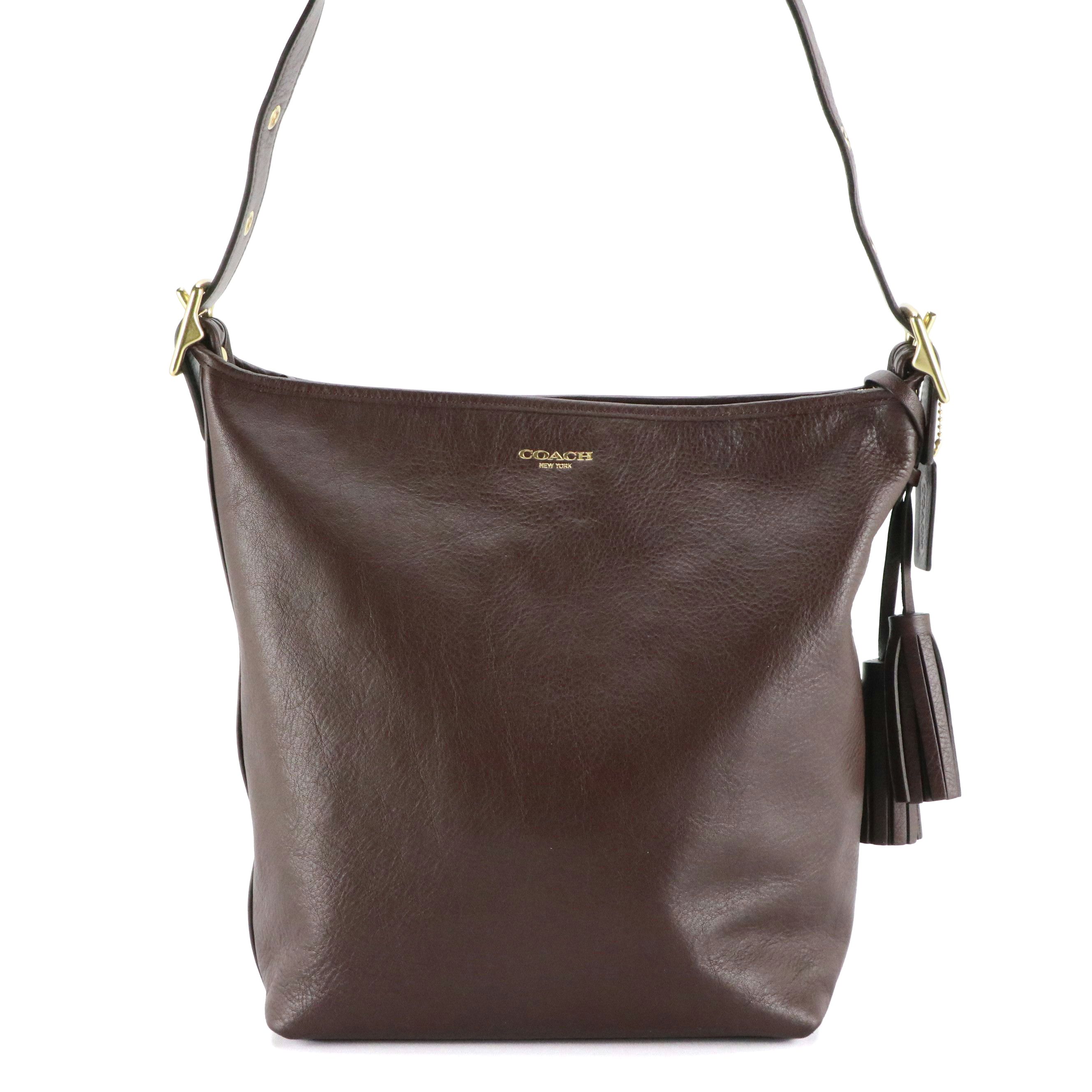 Coach Legacy Tassel Shoulder Duffel 19889 in Brown Leather