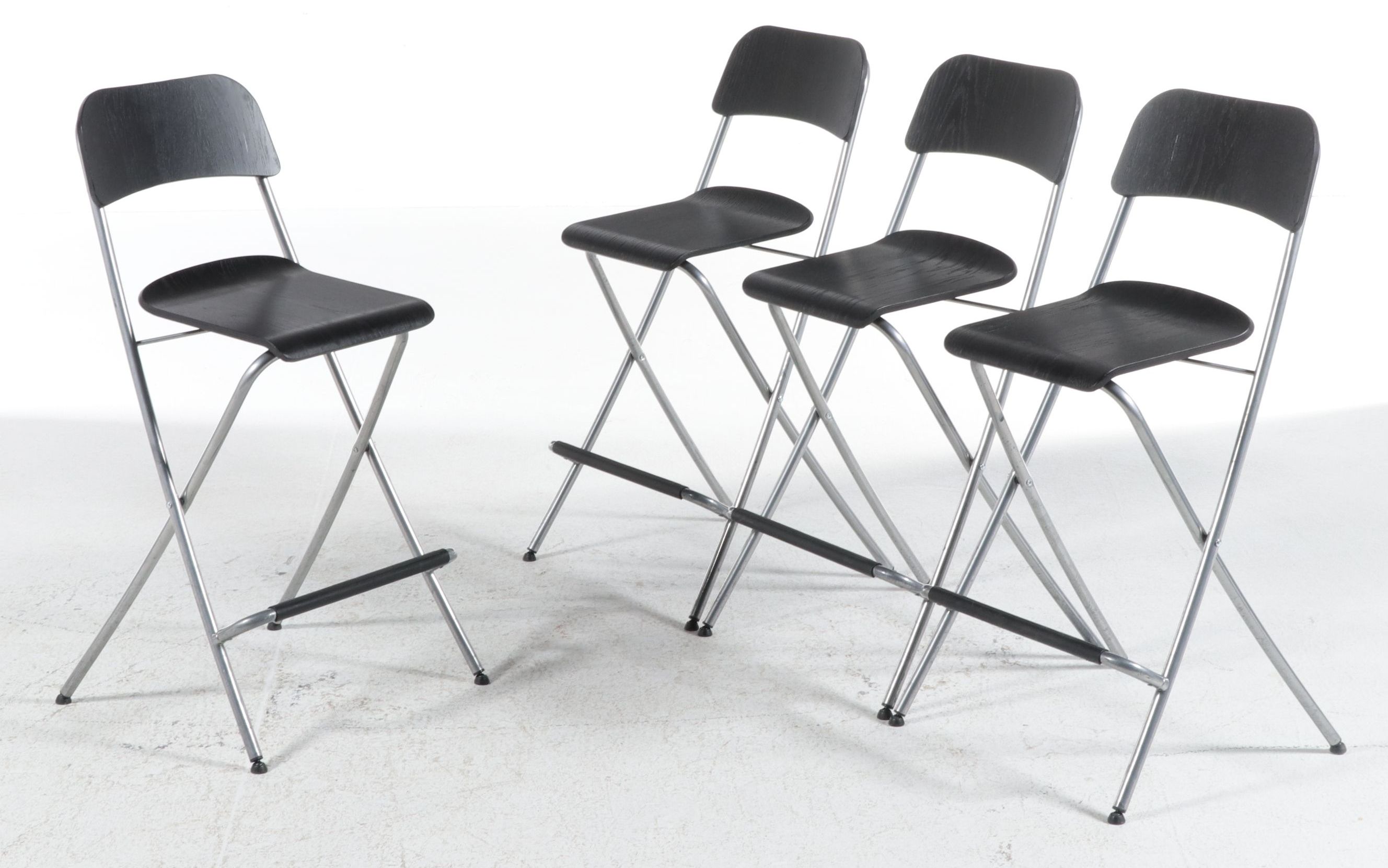 Set of Four IKEA Folding Barstools