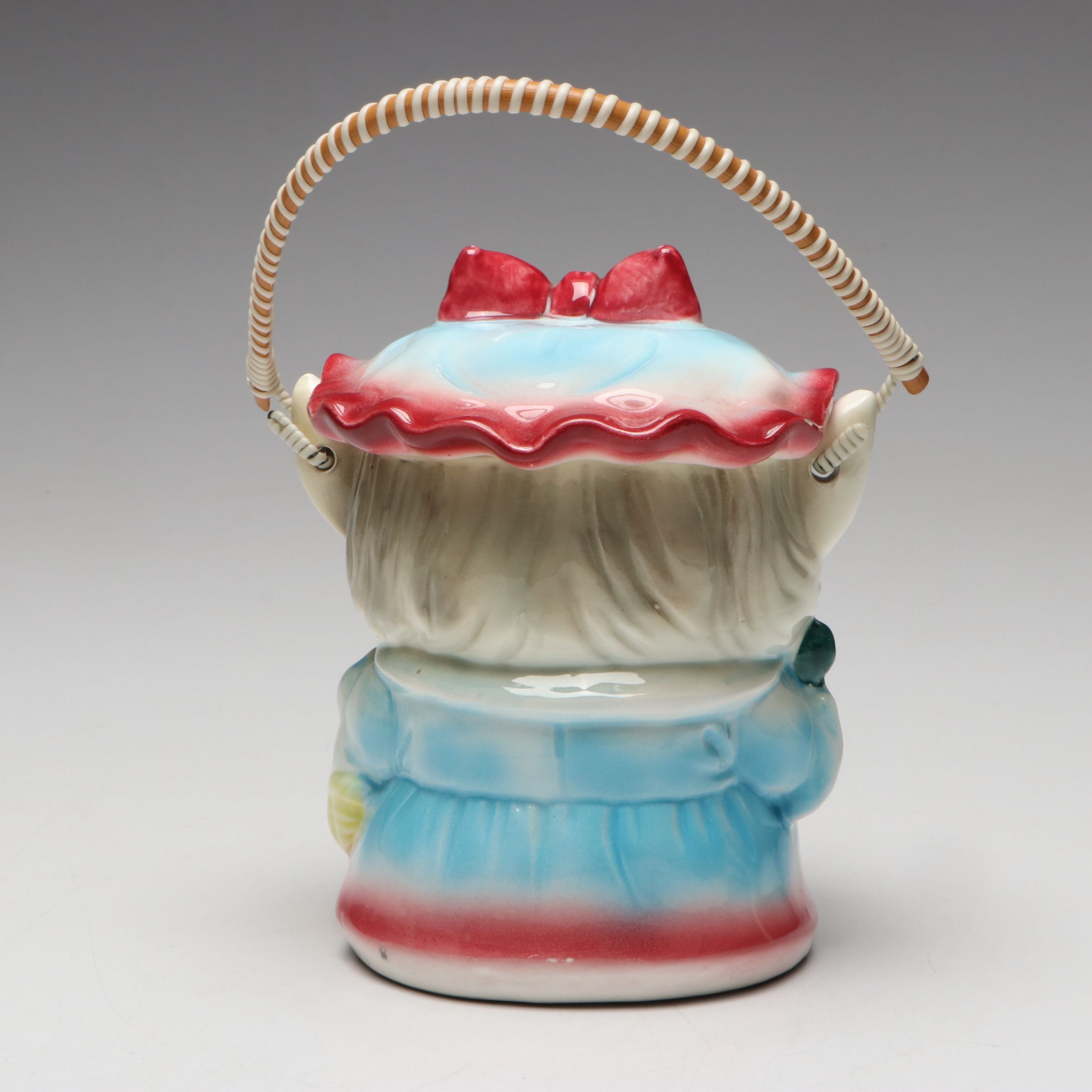 Black Cat Head Ashtray with Kitty Cookie Jar, Mid-20th Century
