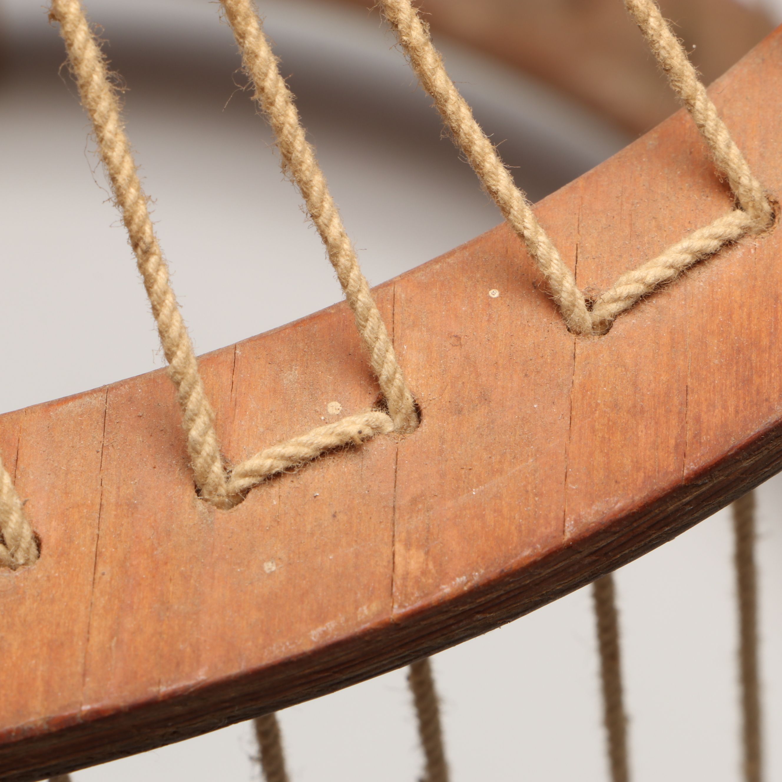 Alpine Souvenir Pointed Hiking Stick with Polychrome Woven Box and Birdcage