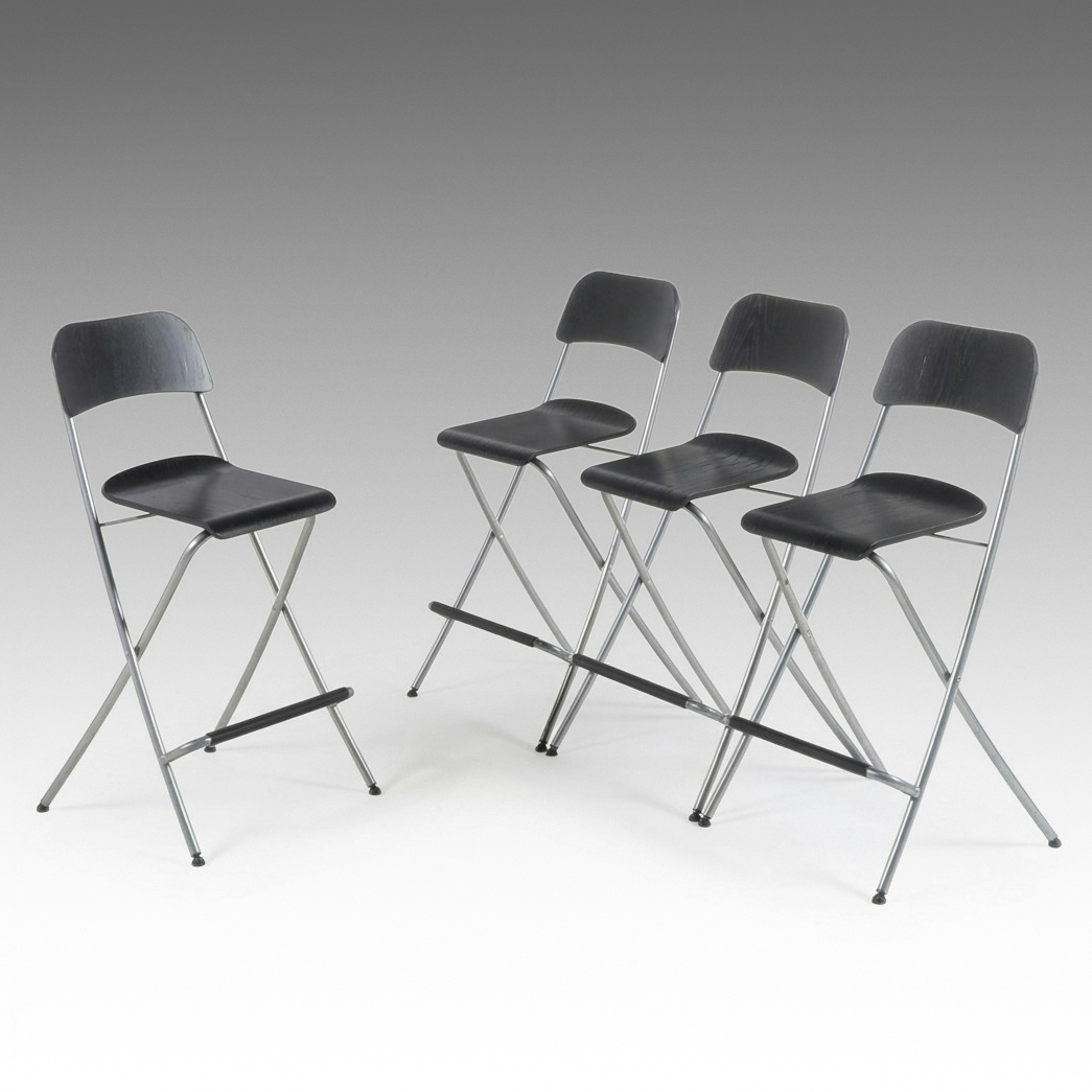 Set of Four IKEA Folding Barstools