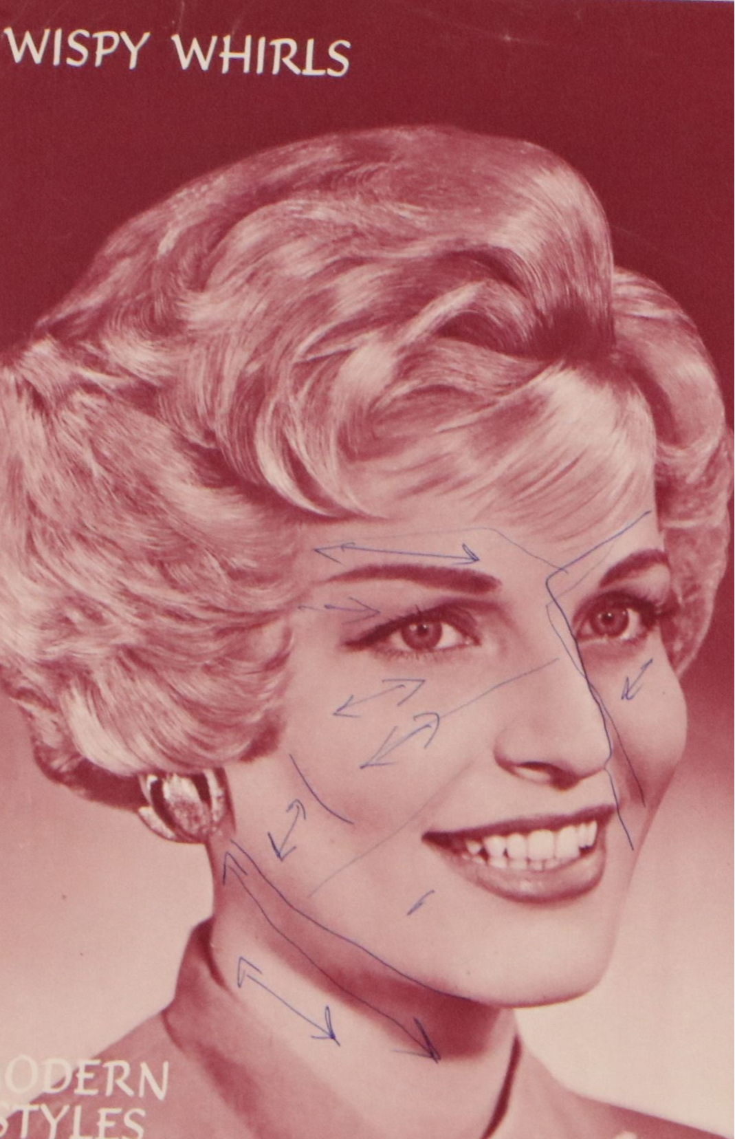 "Wispy Whirls" Halftone Magazine Advertisement Fragment, 20th Century