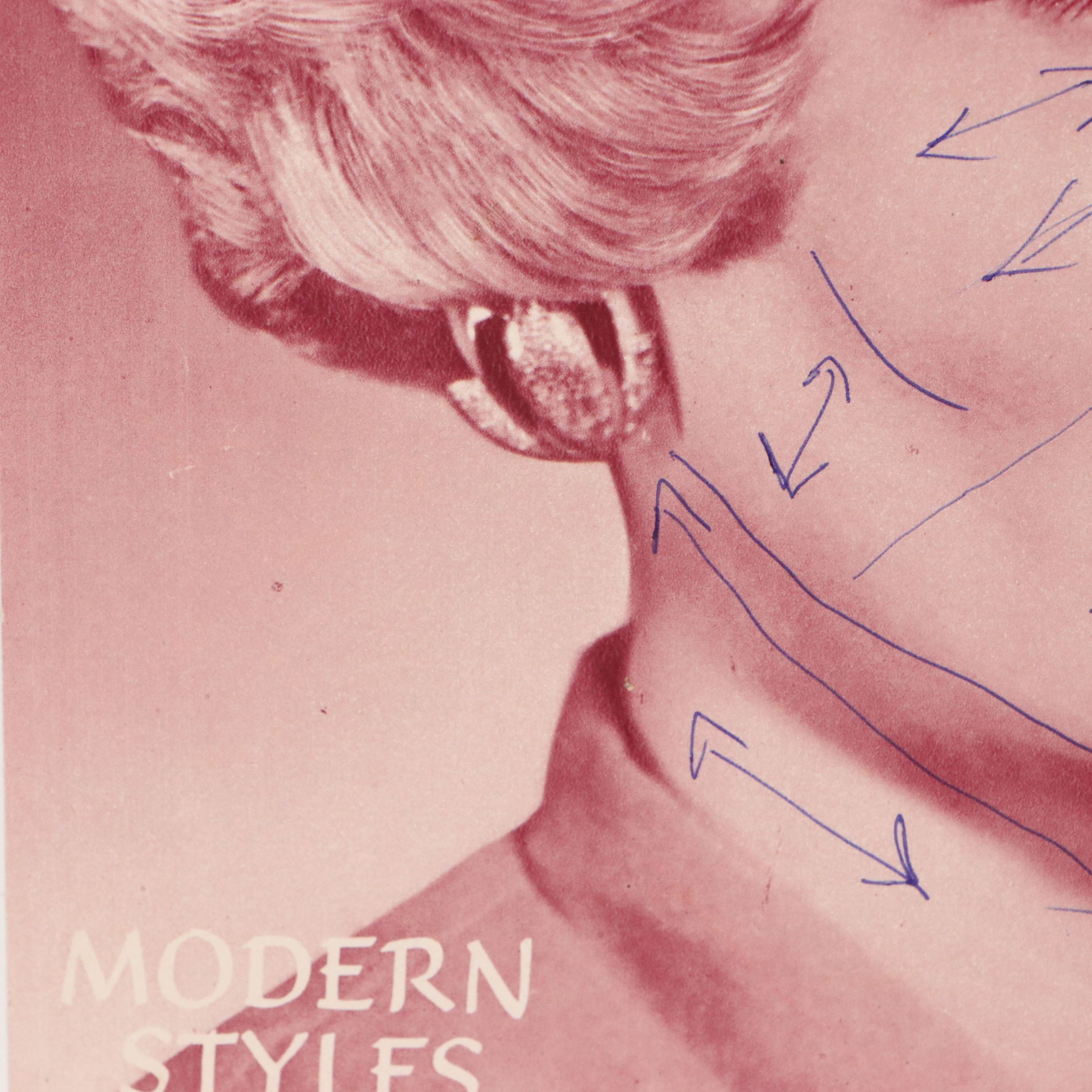 "Wispy Whirls" Halftone Magazine Advertisement Fragment, 20th Century