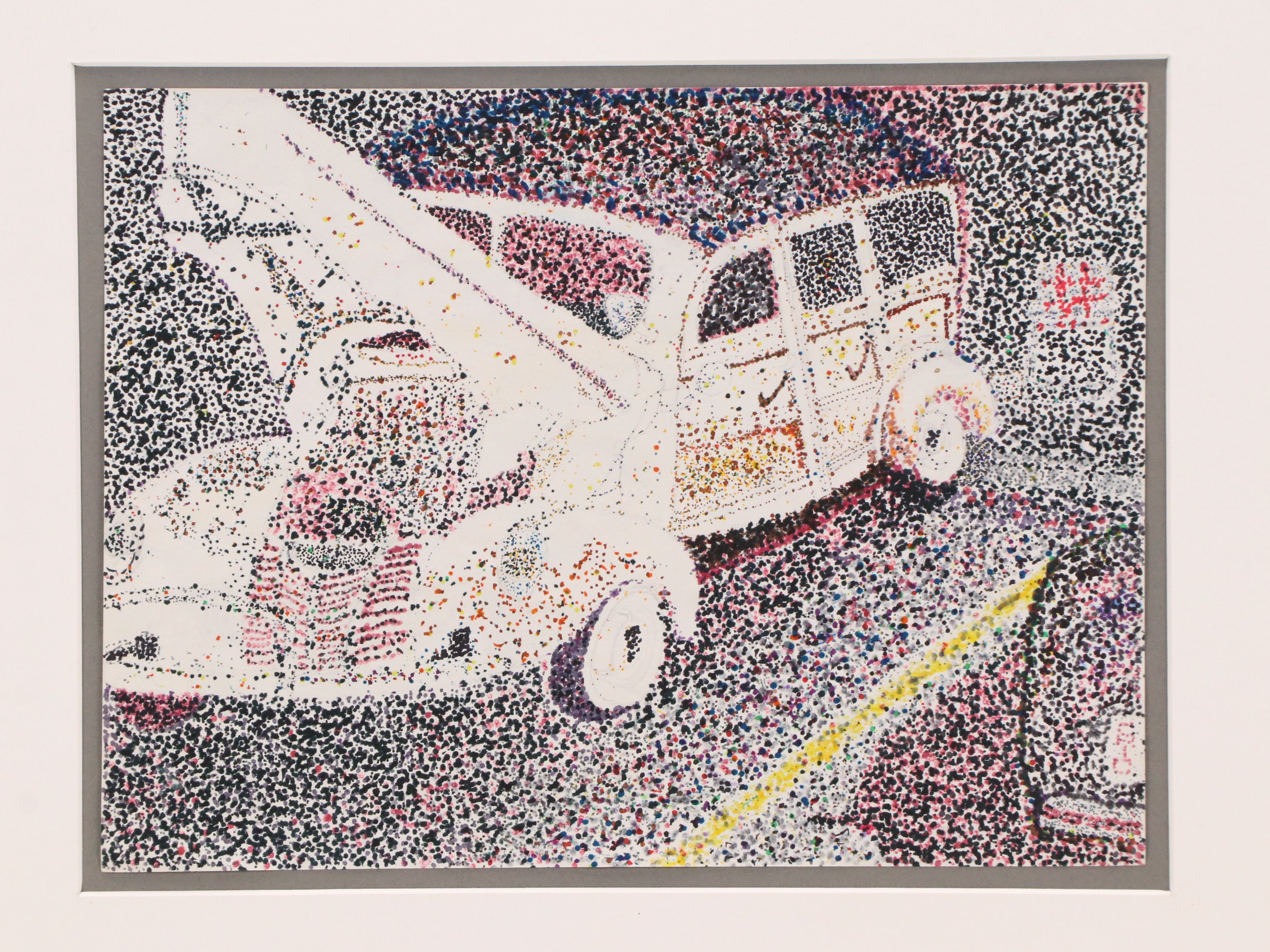 Pointillist Marker Drawings "Landscape #1" and "Untitled," 2007