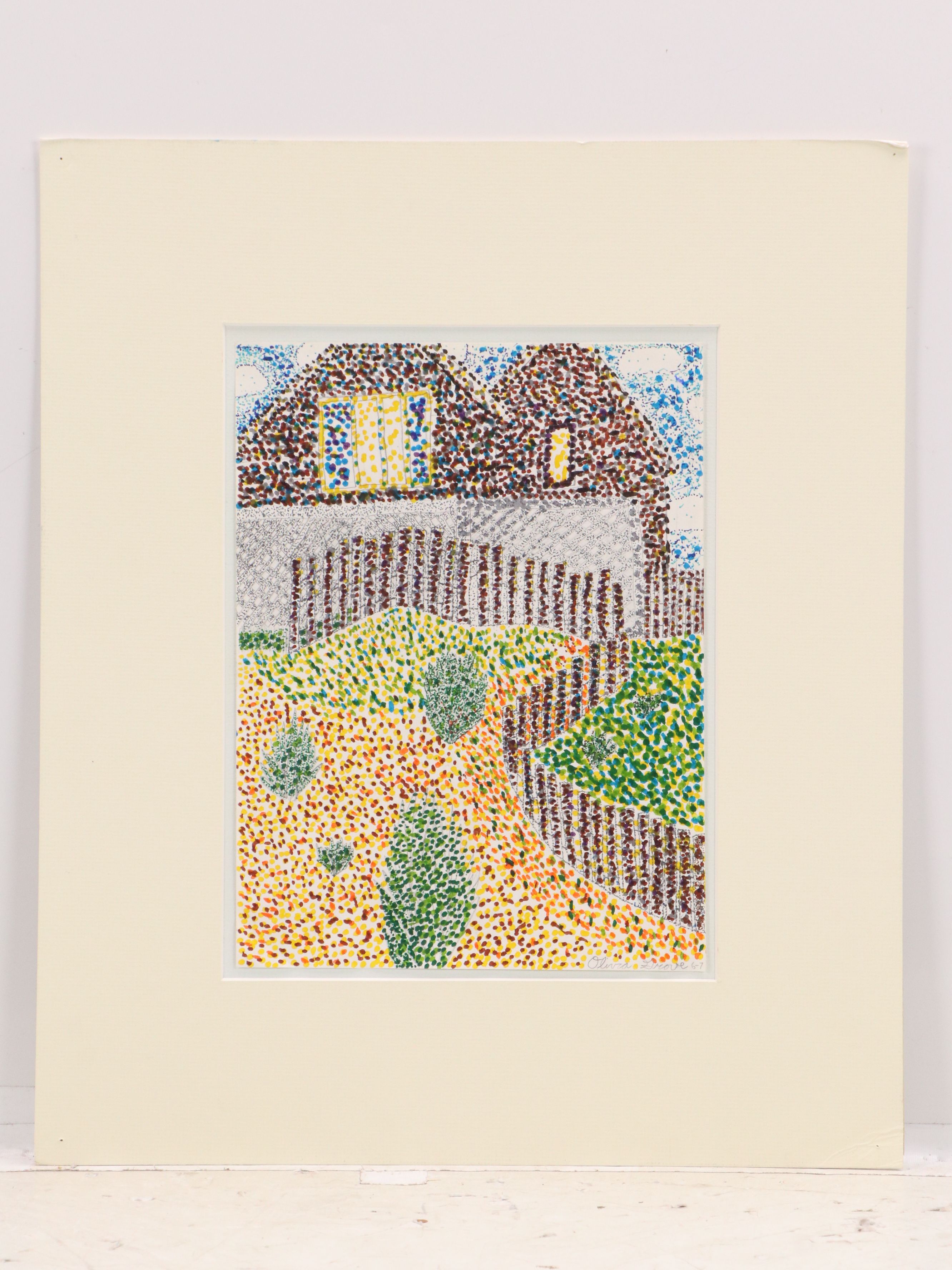 Pointillist Marker Drawings "Landscape #1" and "Untitled," 2007