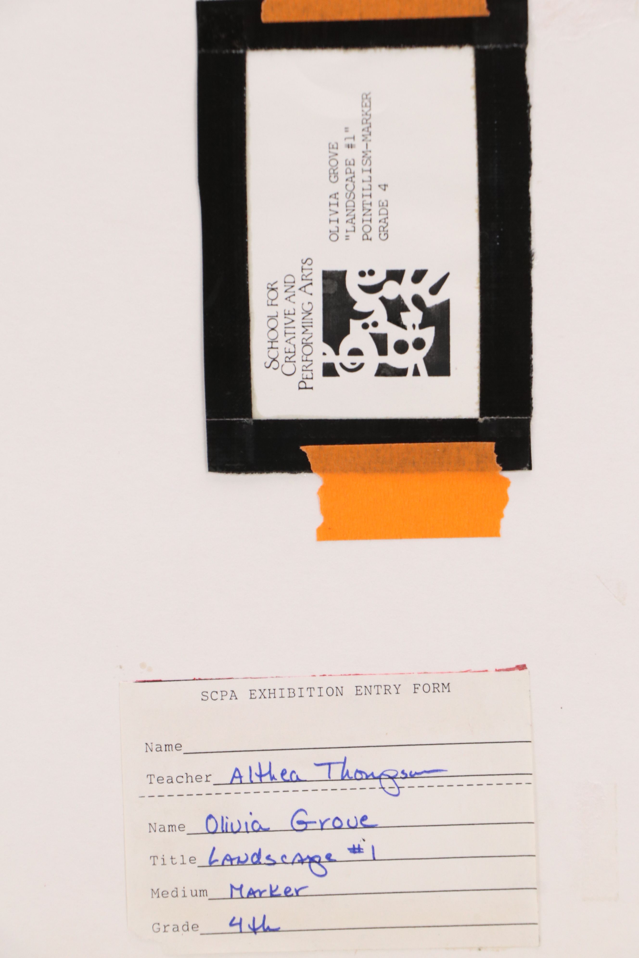 Pointillist Marker Drawings "Landscape #1" and "Untitled," 2007