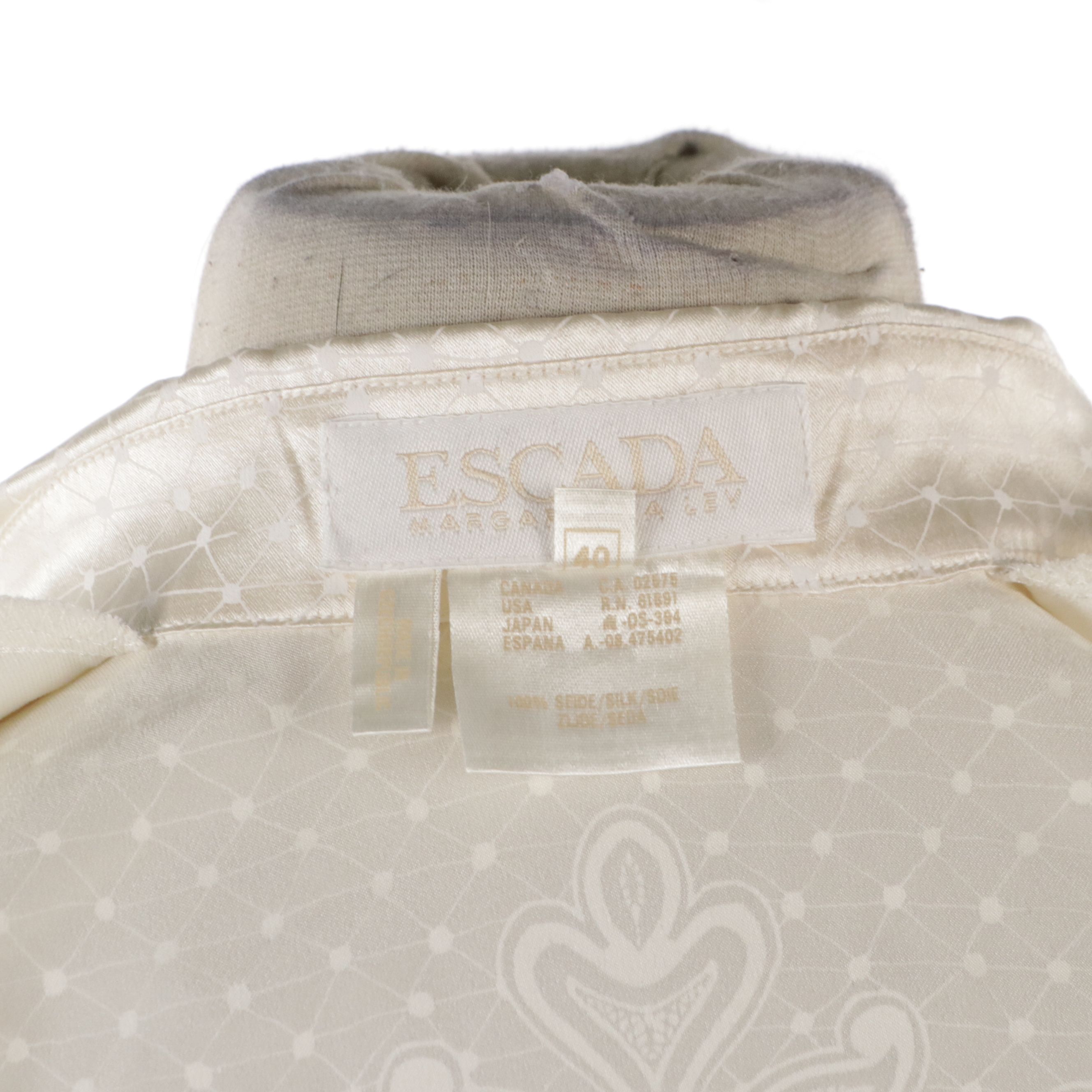 Escada Embellished Cotton Tank Top and Lace Printed Silk Blouse, With Tag