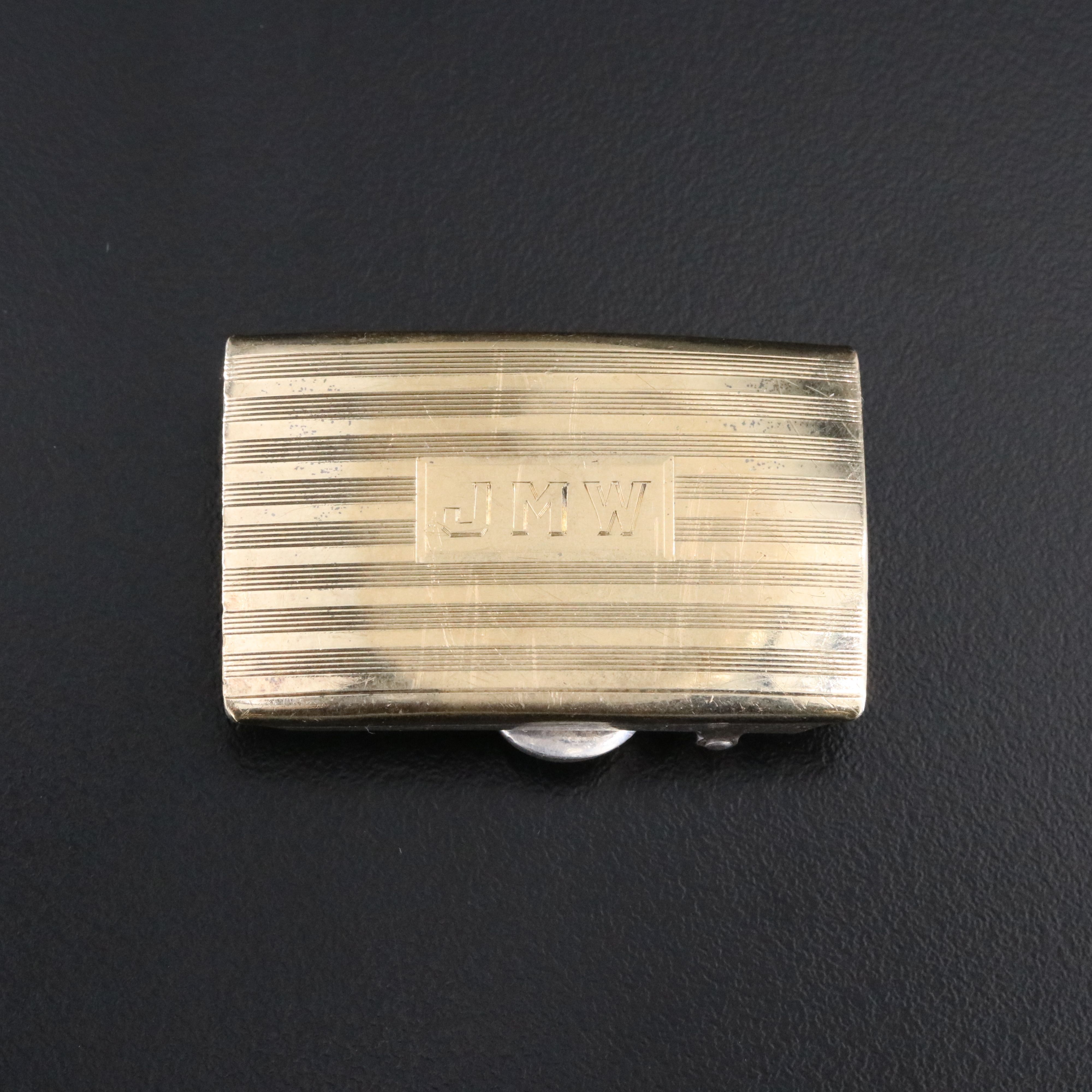 Sterling Belt Buckle with 14K Front