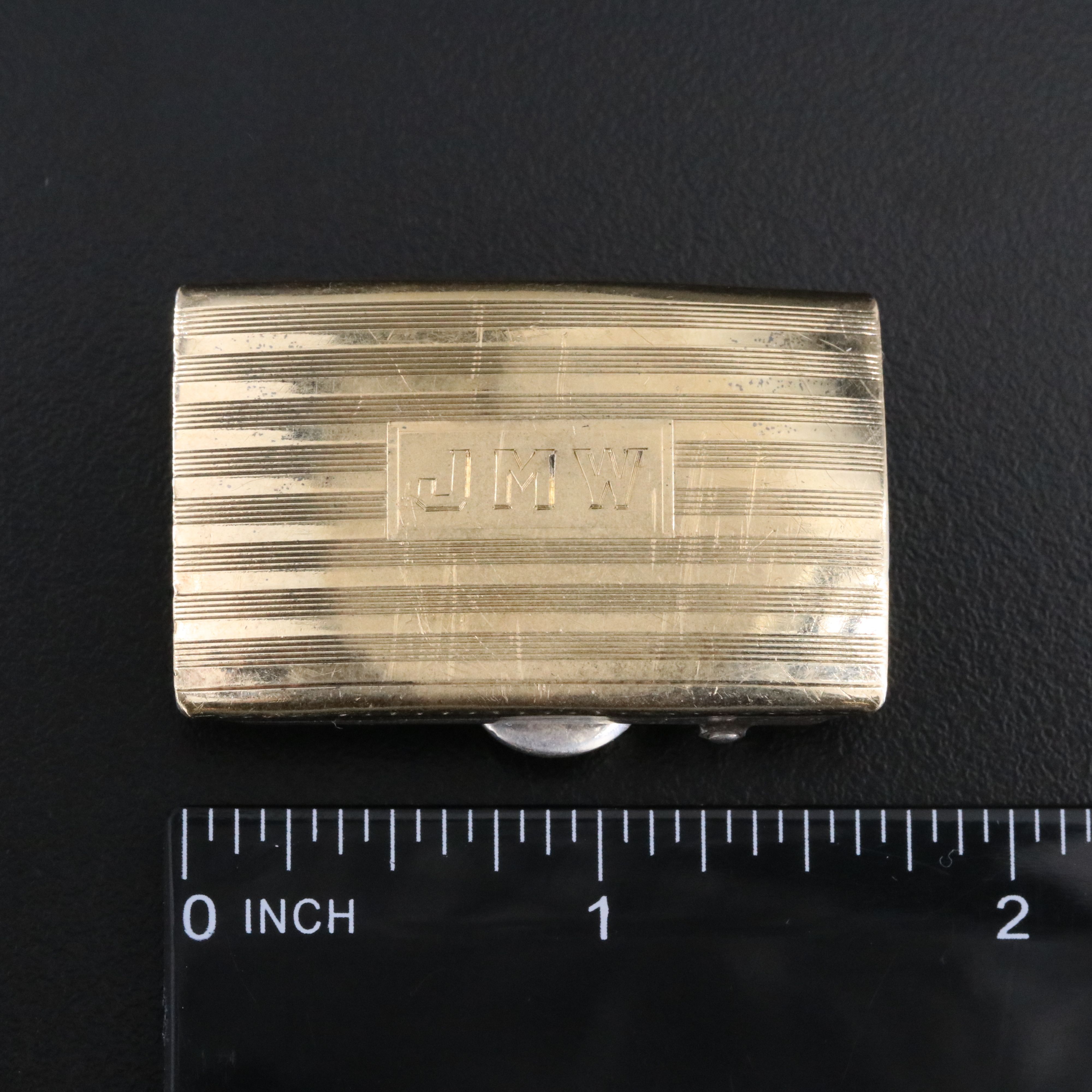 Sterling Belt Buckle with 14K Front