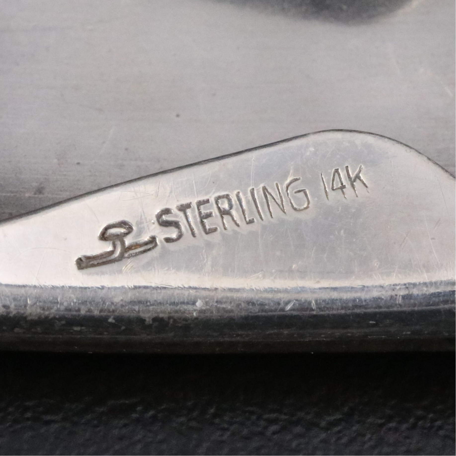 Sterling Belt Buckle with 14K Front