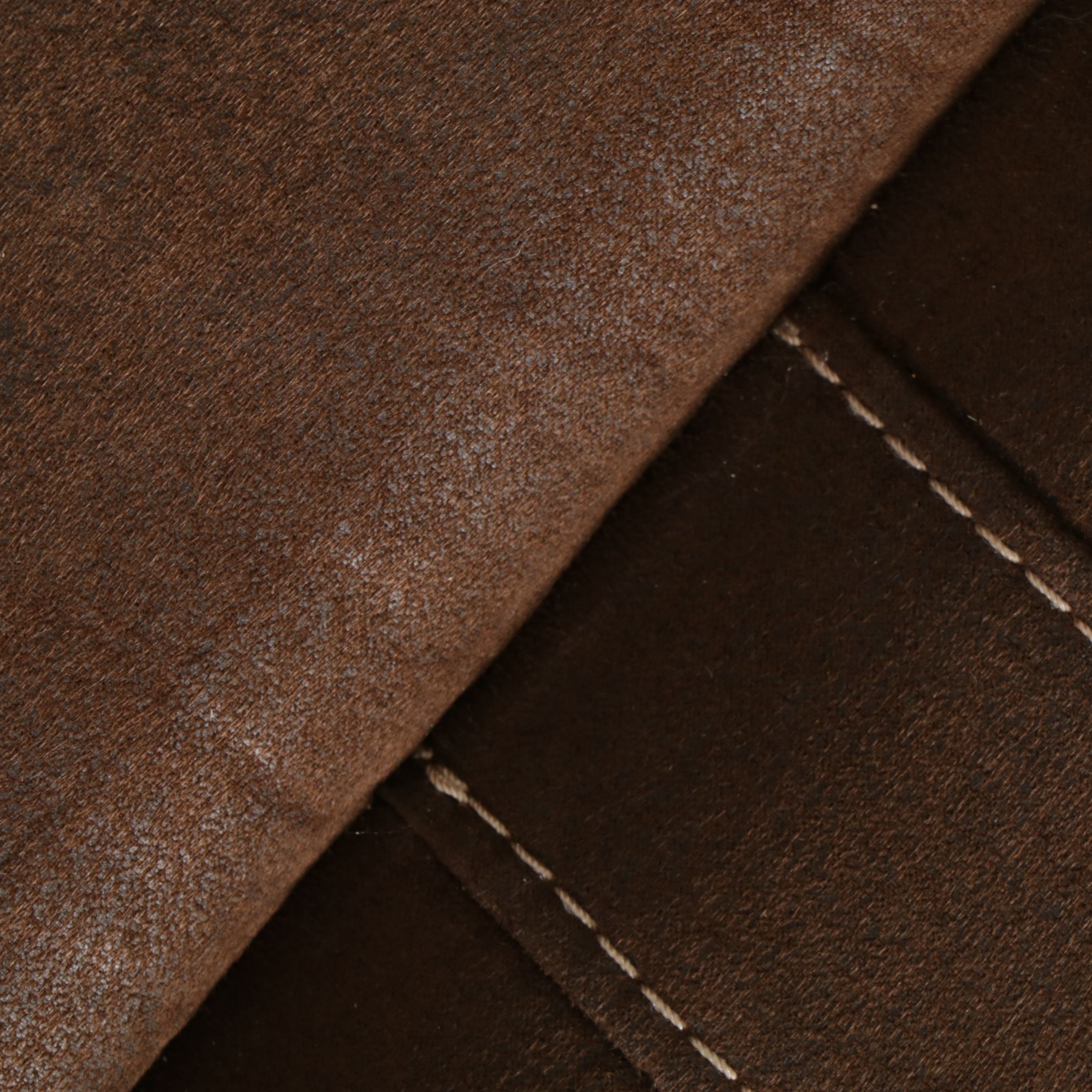 Mocha Suede Leather Dual-Reclining Loveseat with Cup Holders and Storage Console