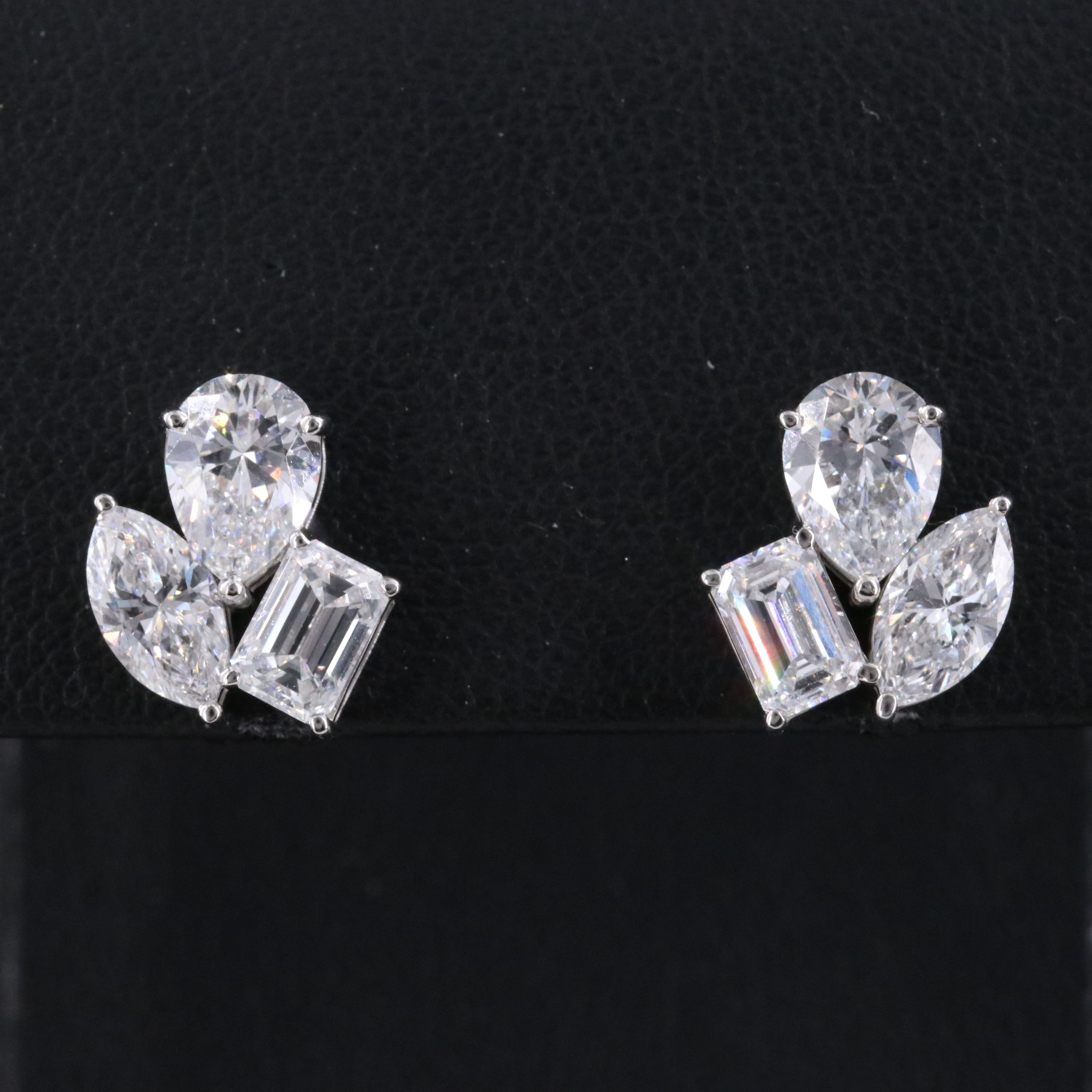 Platinum 3.26 CTW Lab Grown Diamond Earrings