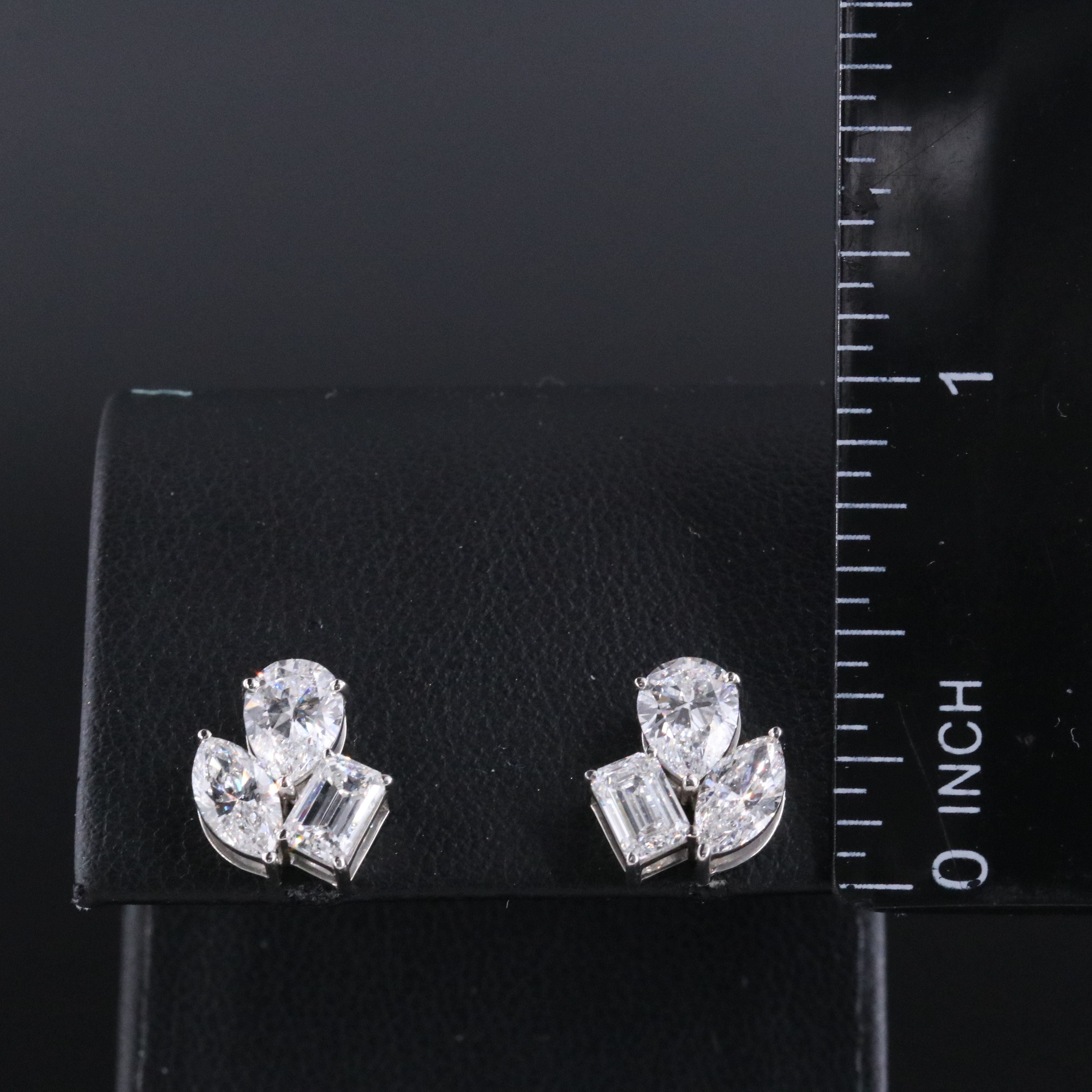 Platinum 3.26 CTW Lab Grown Diamond Earrings