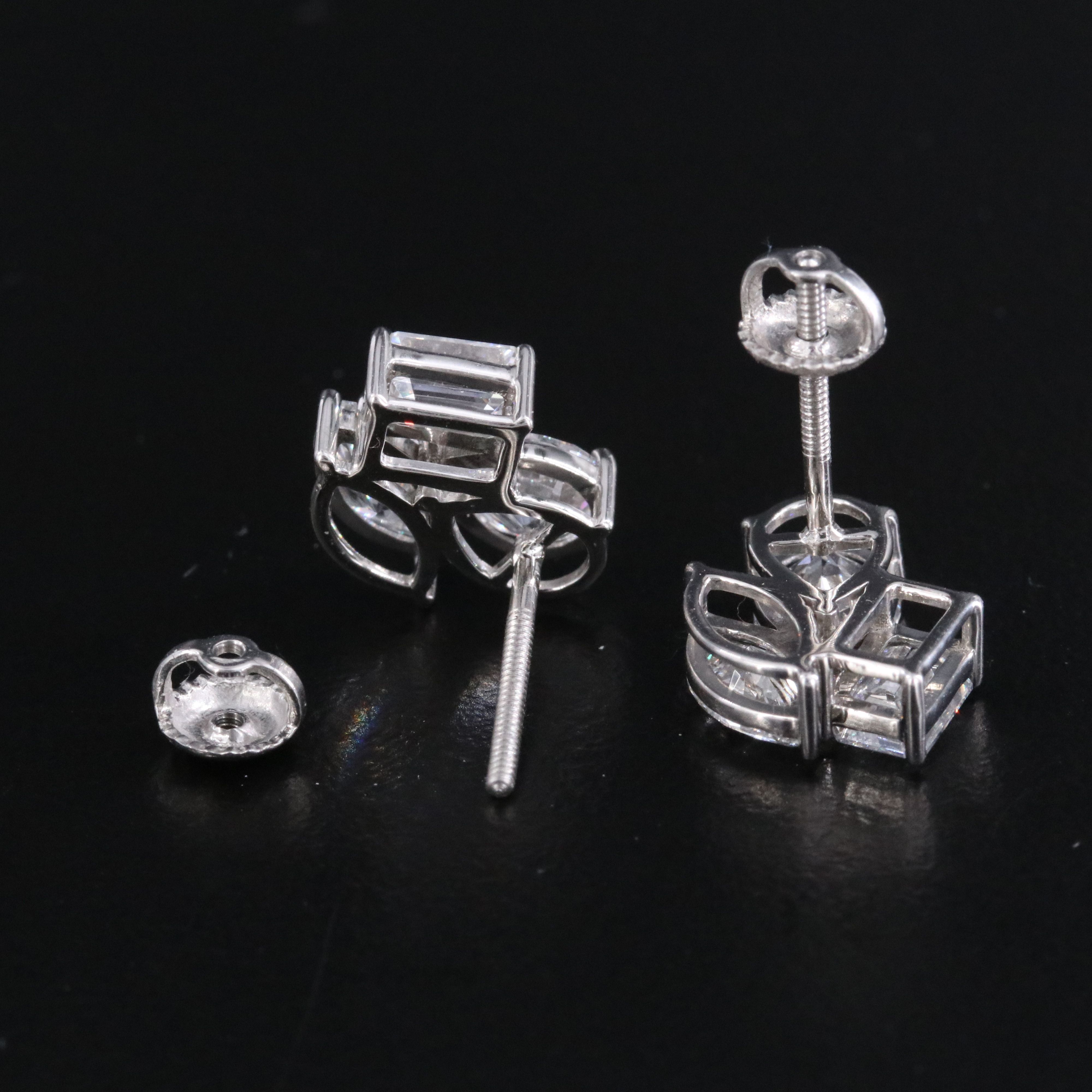 Platinum 3.26 CTW Lab Grown Diamond Earrings