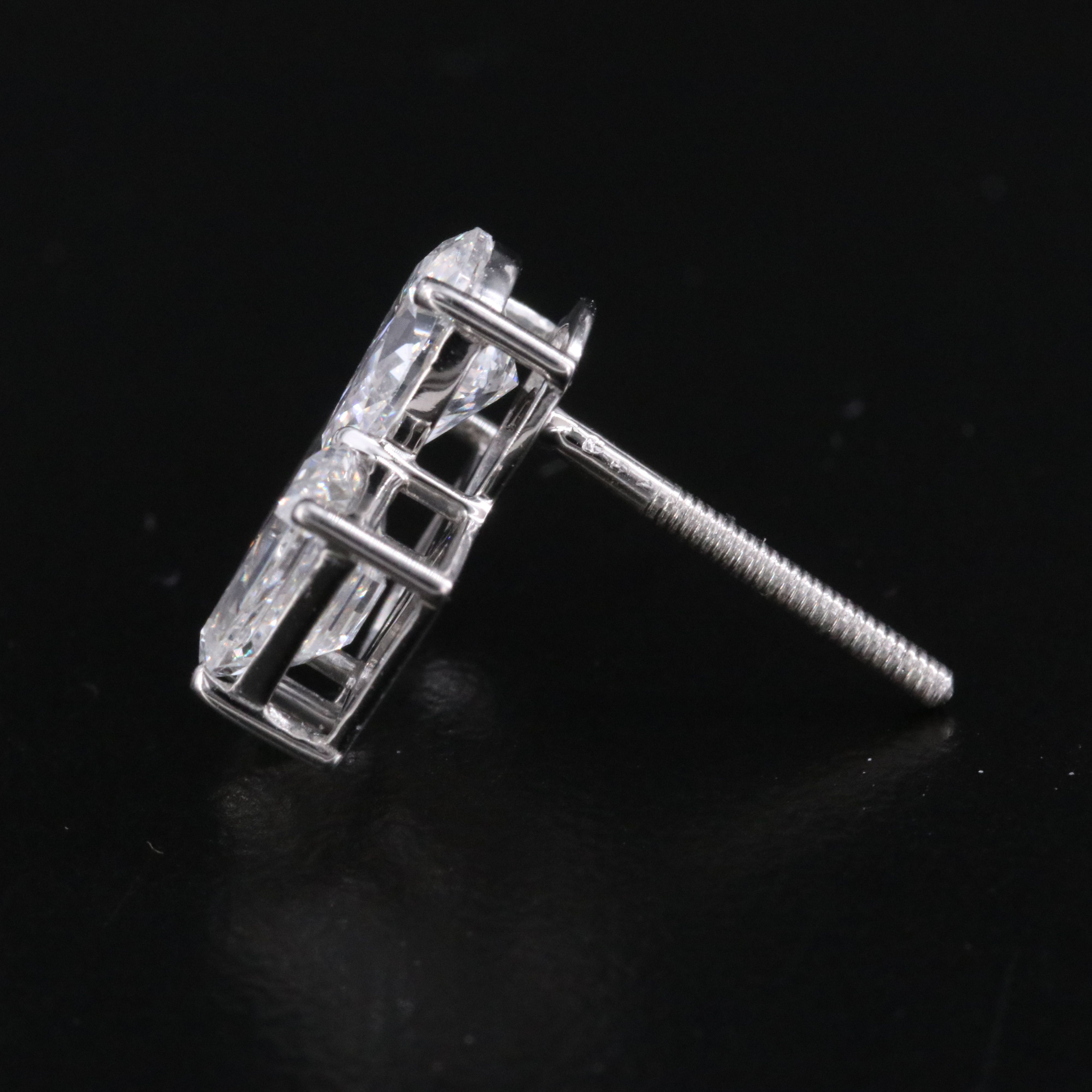 Platinum 3.26 CTW Lab Grown Diamond Earrings