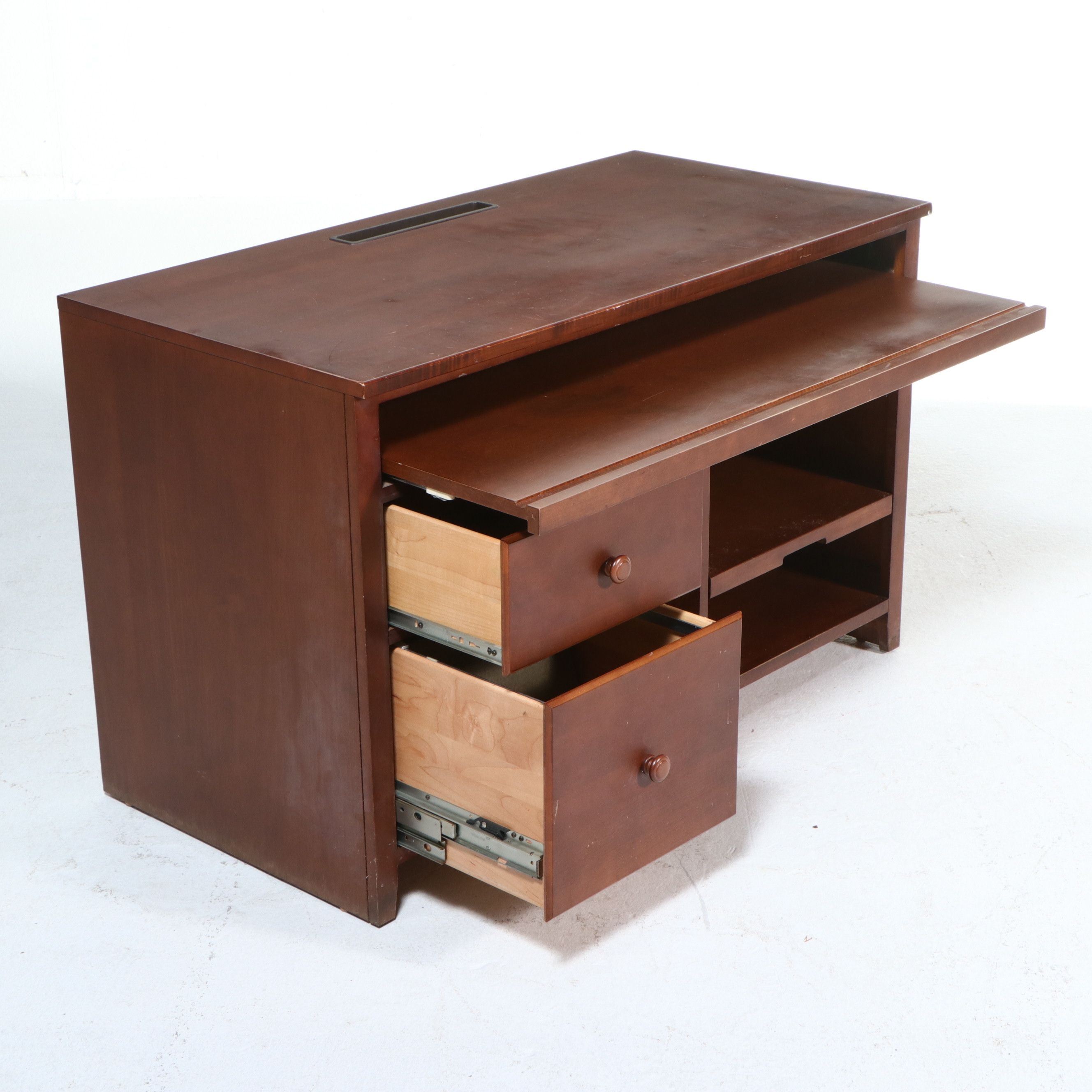 Ethan Allen Three-Piece Home Office Suite Including Desk with Hutch and More