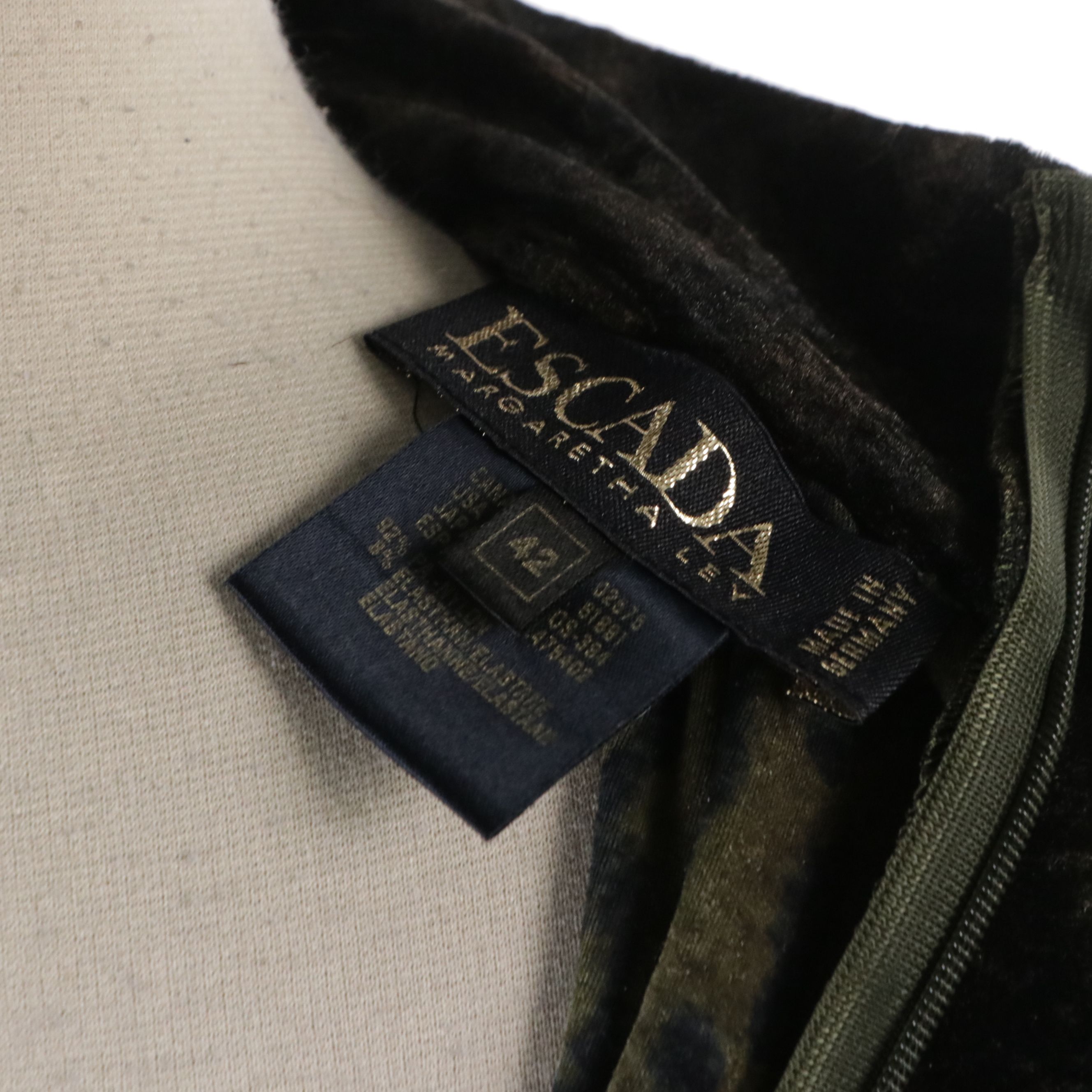 Escada by Margaretha Ley Lambskin and Ribbed Knit Jacket, Bodysuit & Skirt