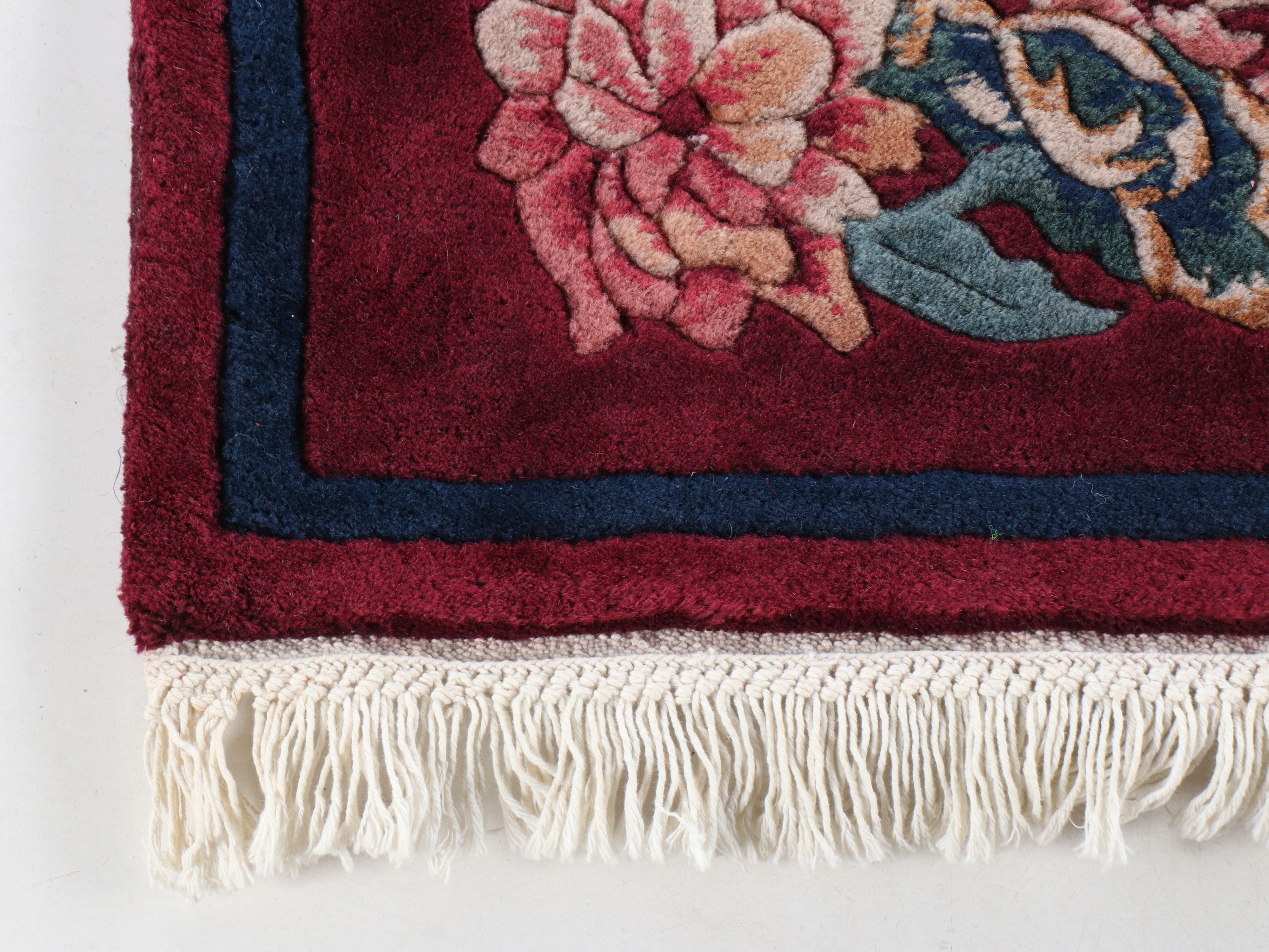 3'4 x 5'6 Hand-Knotted and Carved Indian Capel "La Salle" Area Rug