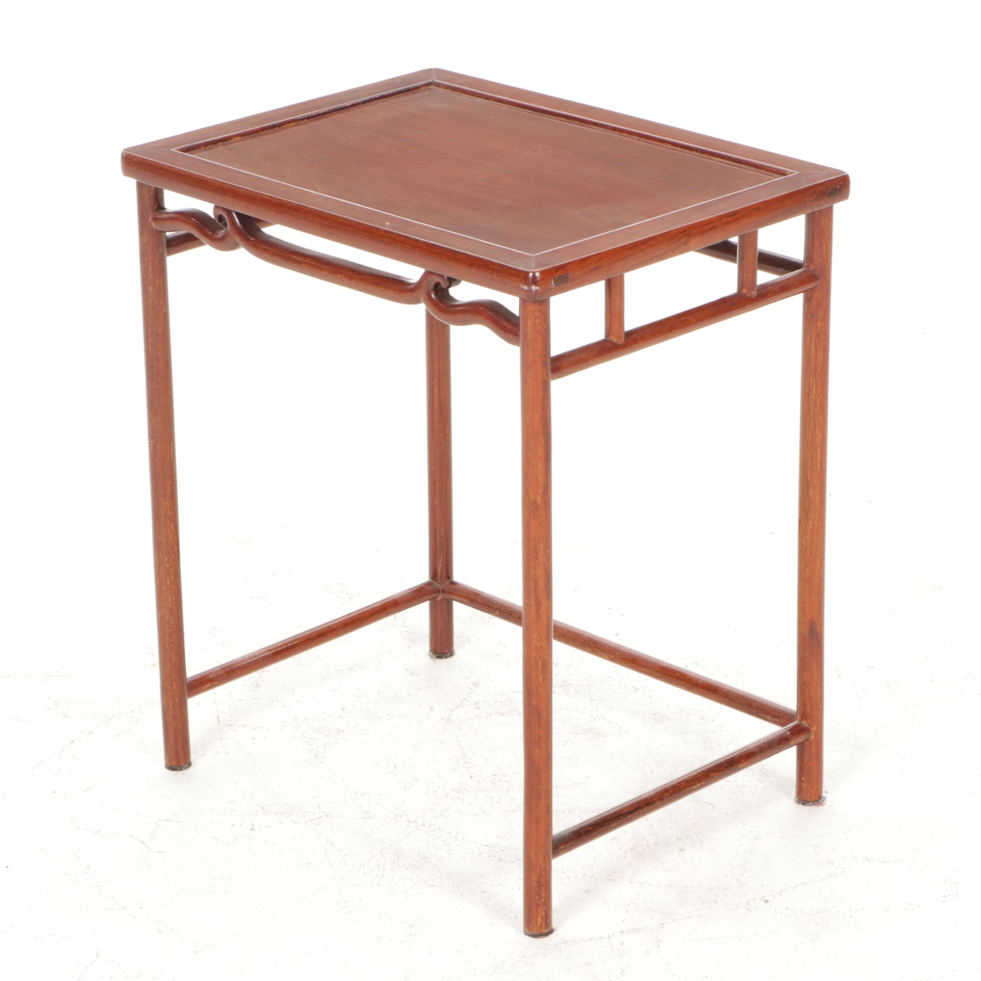 Chinese Carved Hardwood Quartetto Tables