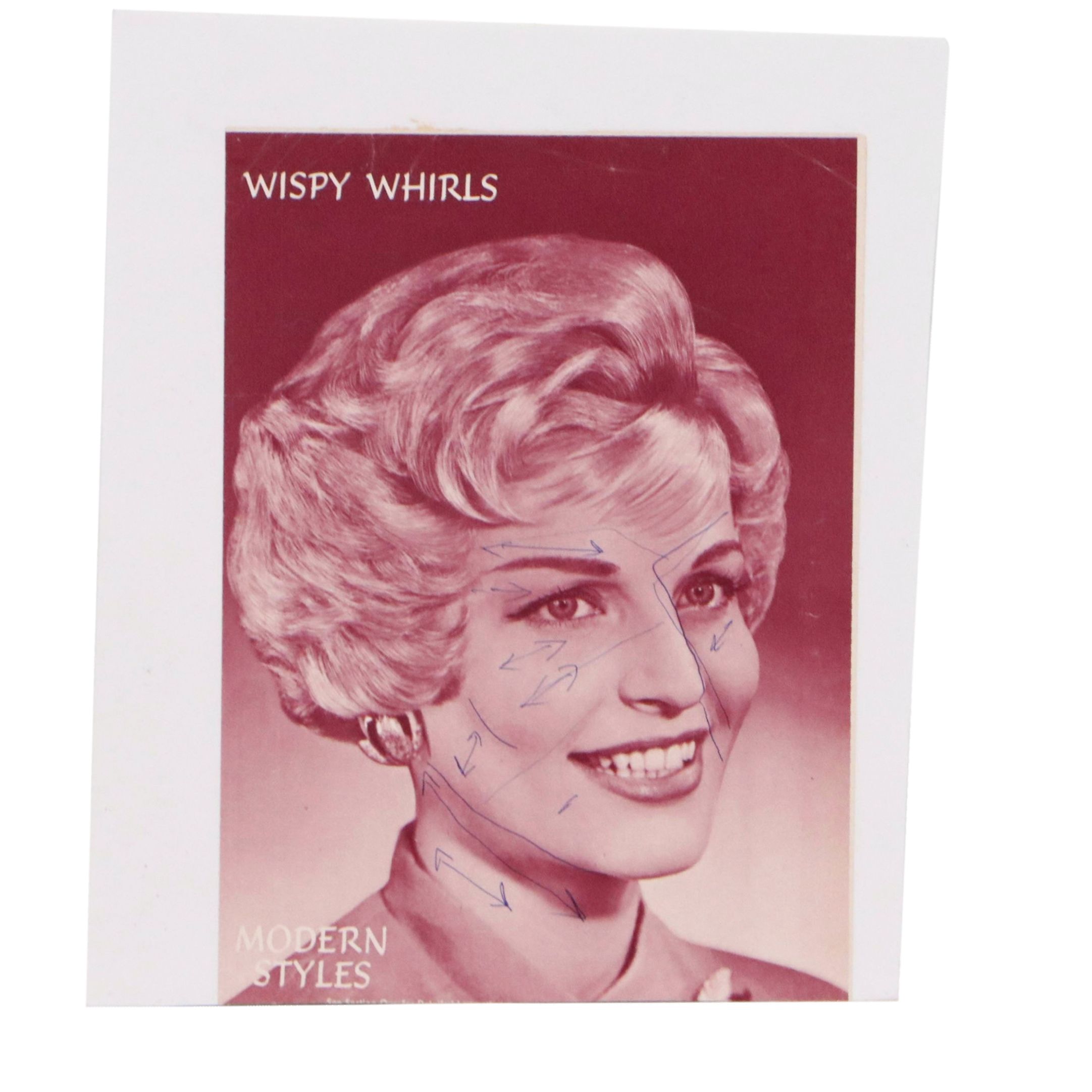 "Wispy Whirls" Halftone Magazine Advertisement Fragment, 20th Century