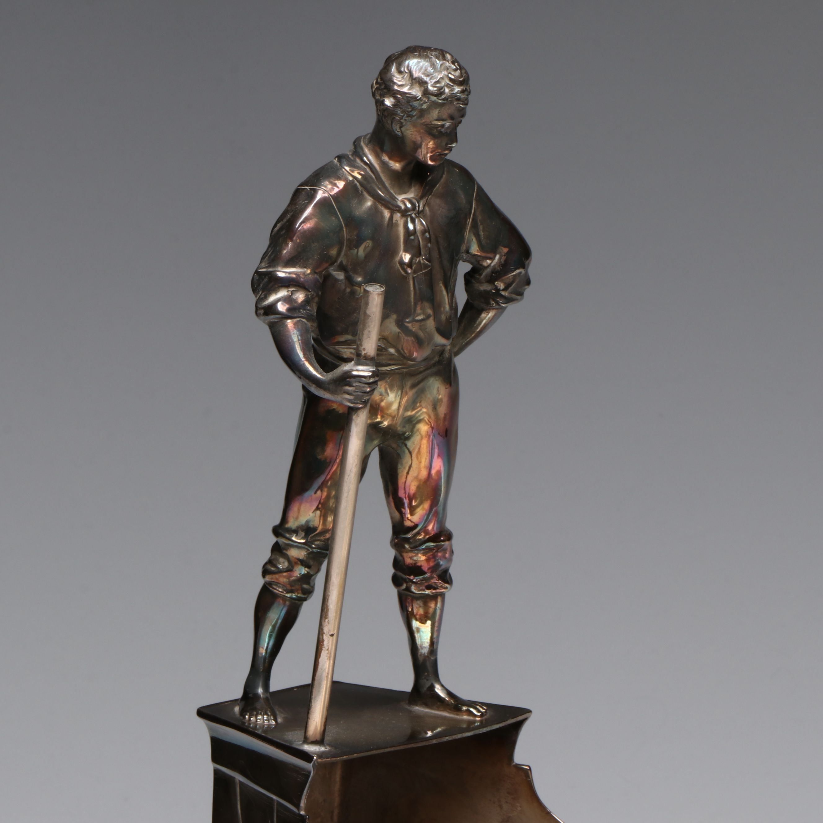 Art Nouveau Style Silver Plate Gondola Centerpiece