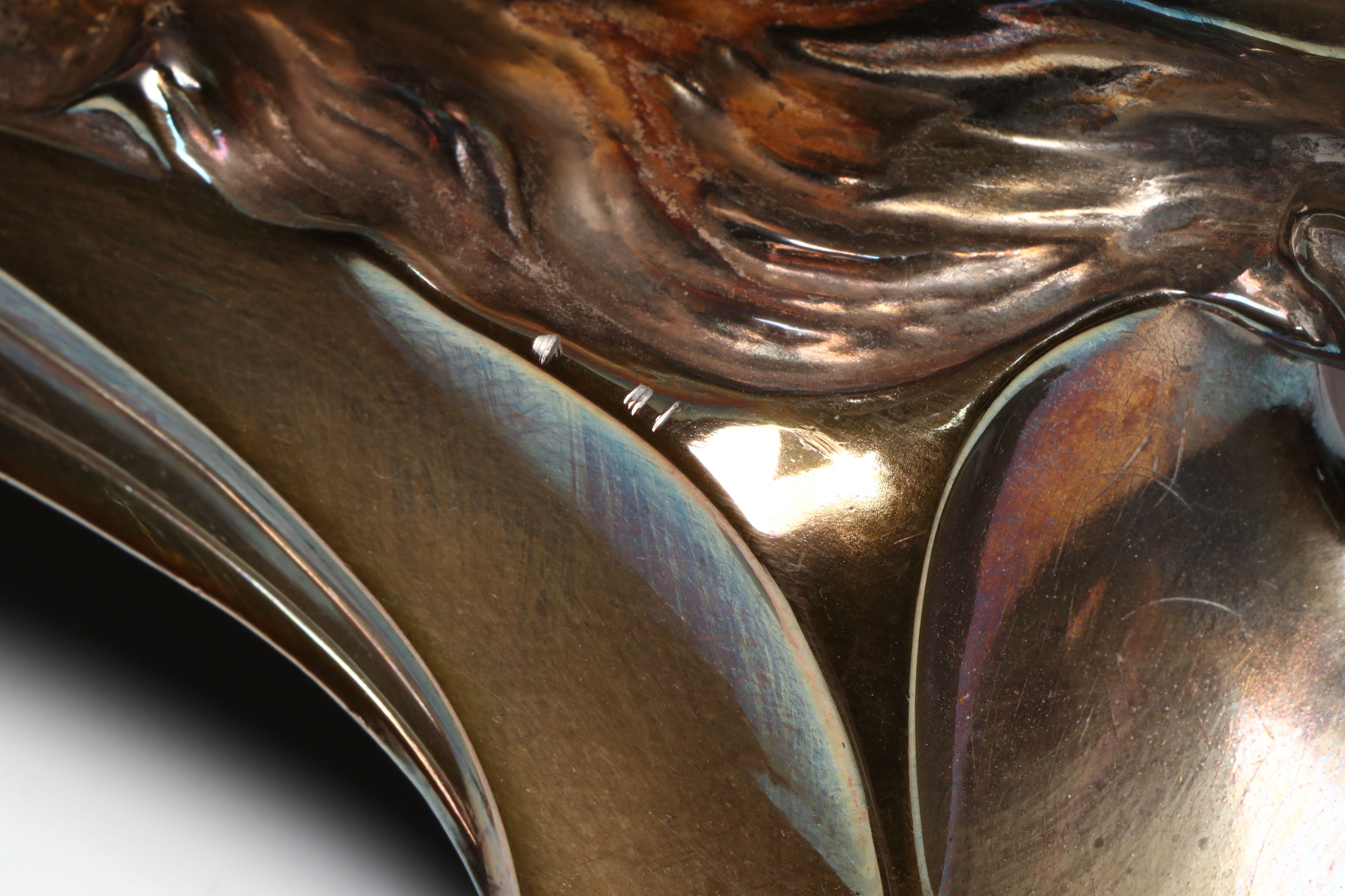 Art Nouveau Style Silver Plate Gondola Centerpiece