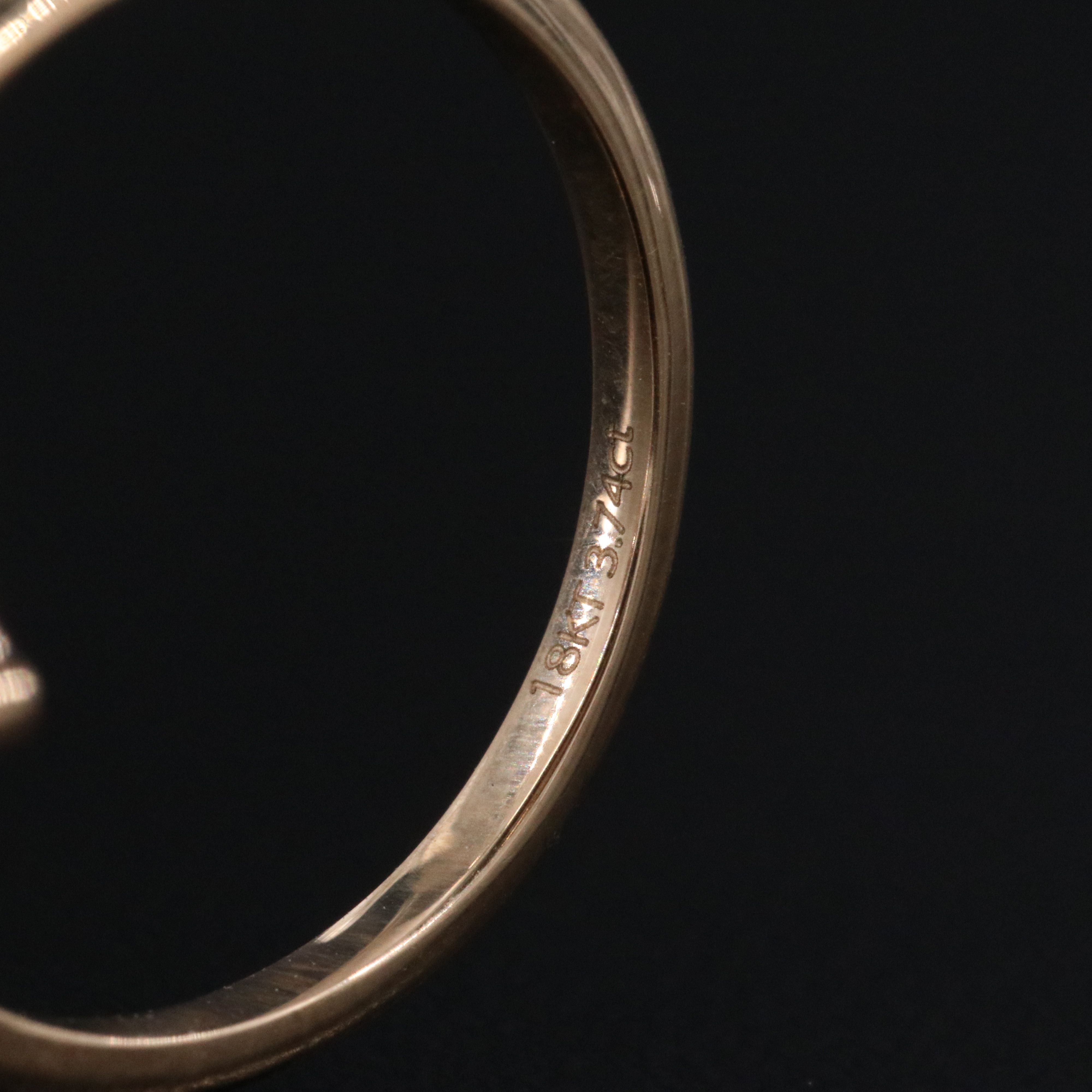 18K 3.74 CTW Lab Grown Diamond Ring with Fancy Intense Pink Center & IGI Report