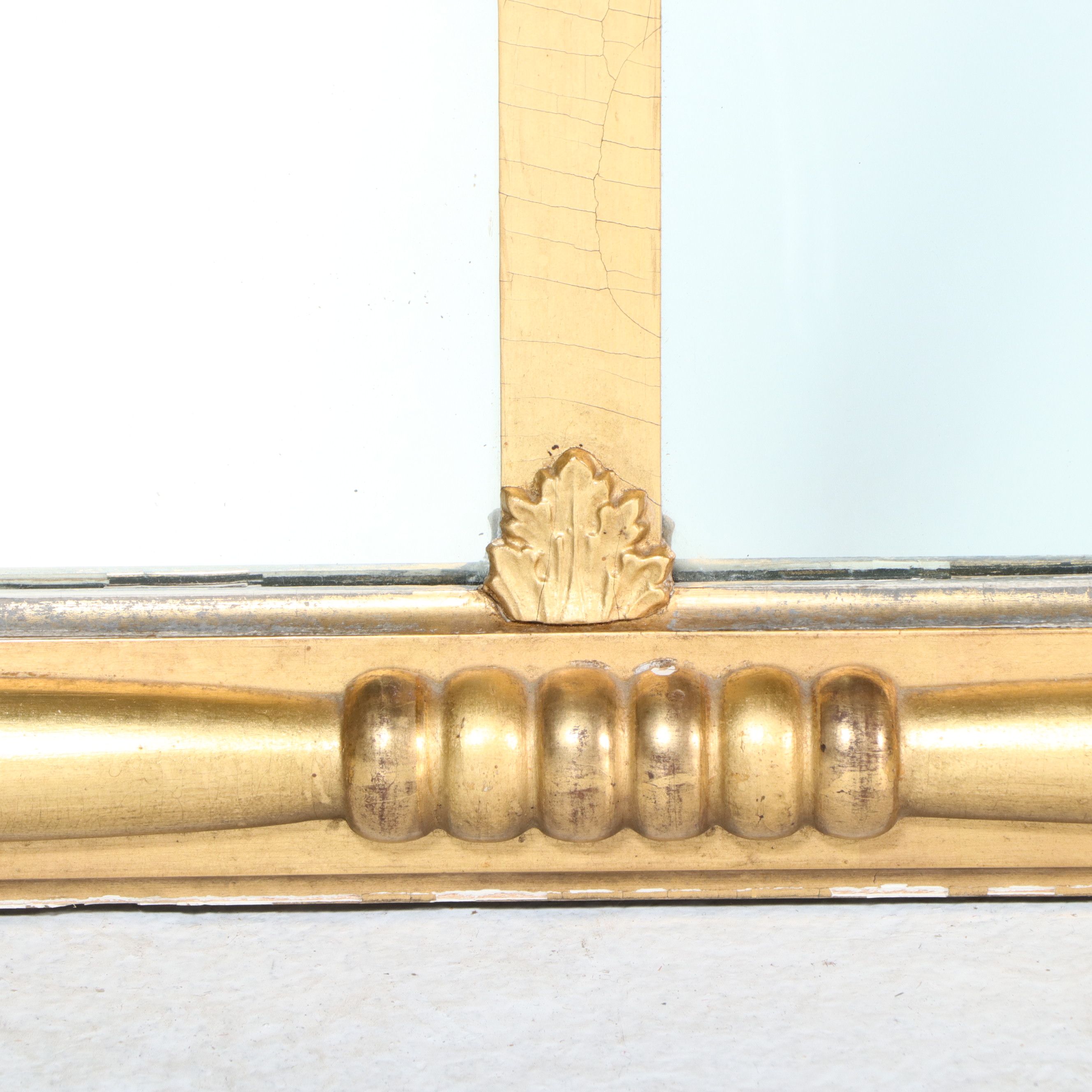 American Empire Overmantel Wall Mirror, Late 19th/Early 20th Century