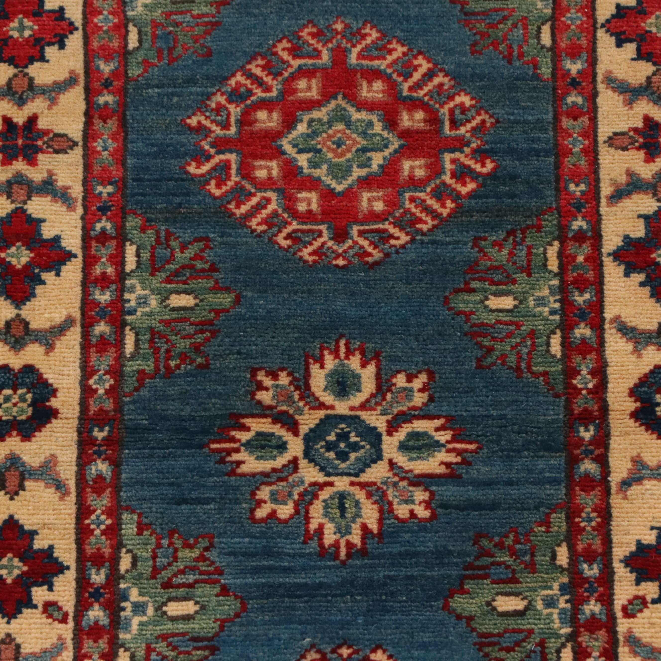 2' x 6'1 Hand-Knotted Afghan Kazak Carpet Runner