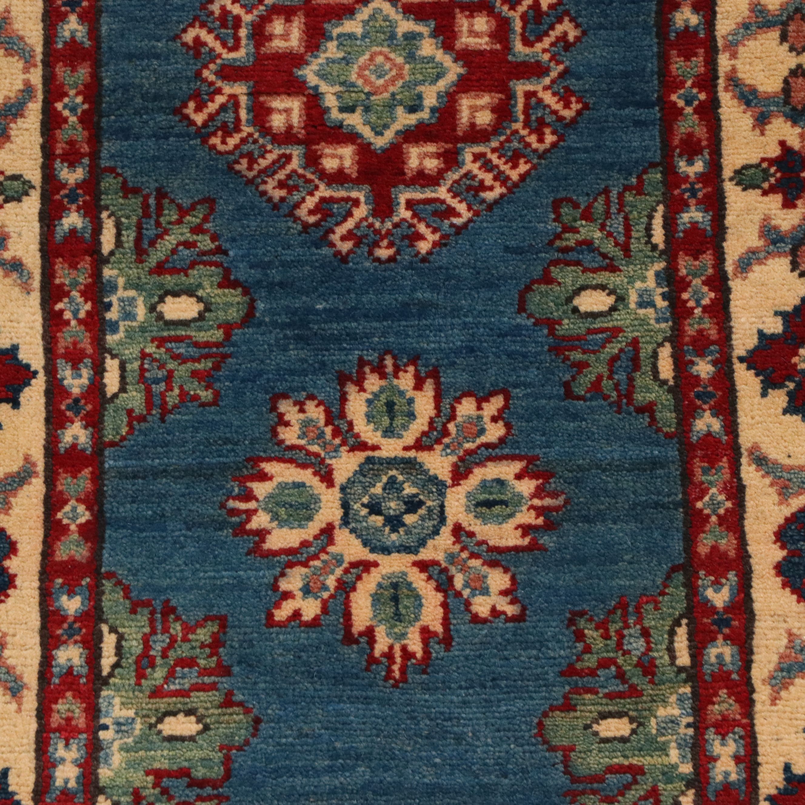 2' x 6'1 Hand-Knotted Afghan Kazak Carpet Runner