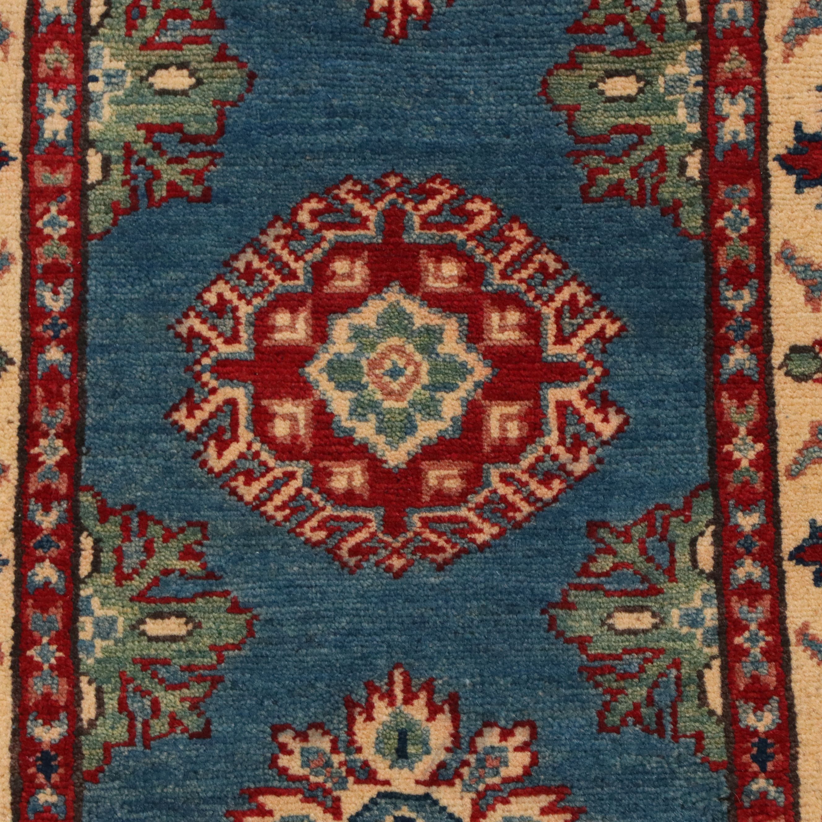 2' x 6'1 Hand-Knotted Afghan Kazak Carpet Runner