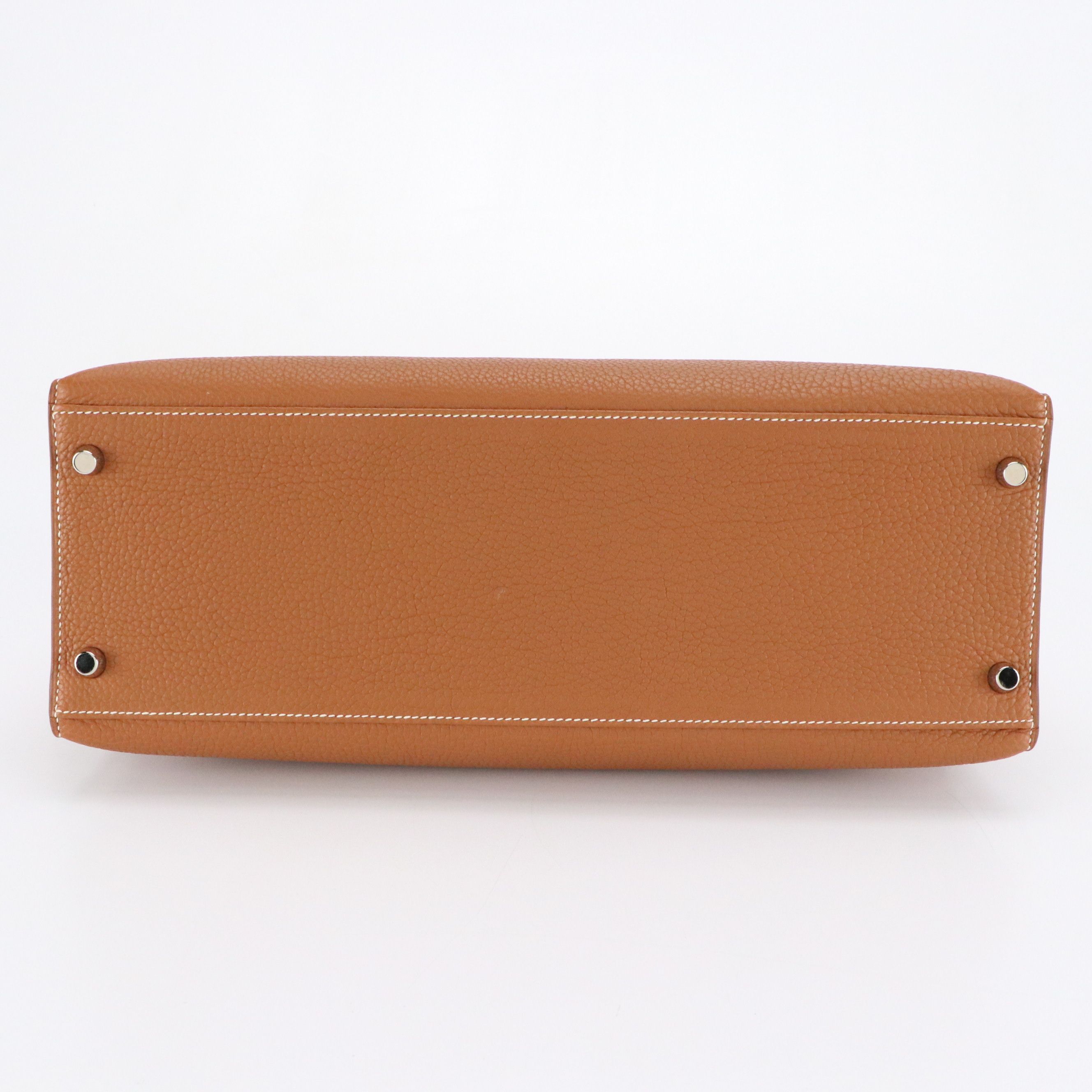 Hermès Kelly 35 Satchel in Caramel Brown Clemence Leather