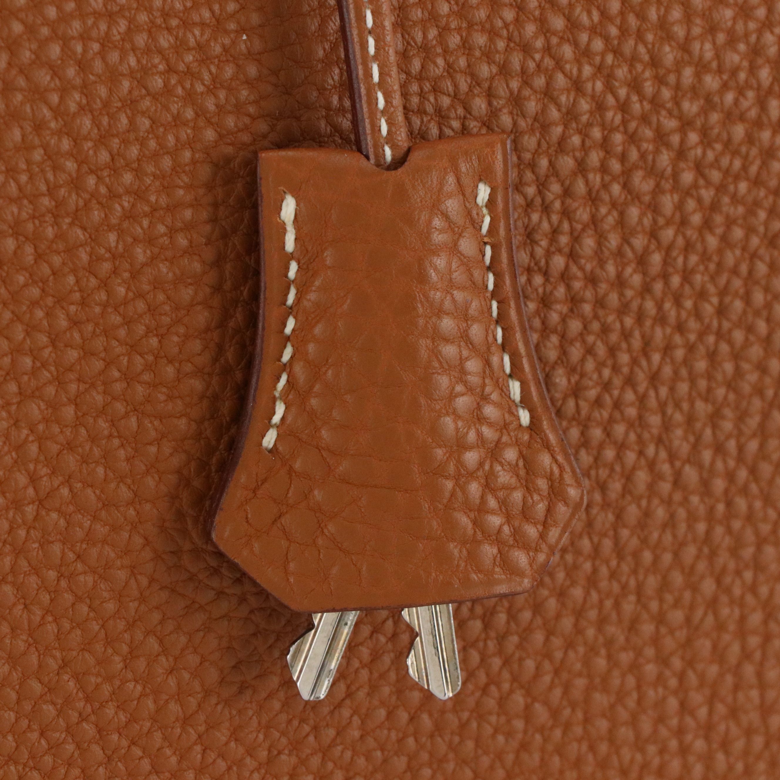 Hermès Kelly 35 Satchel in Caramel Brown Clemence Leather