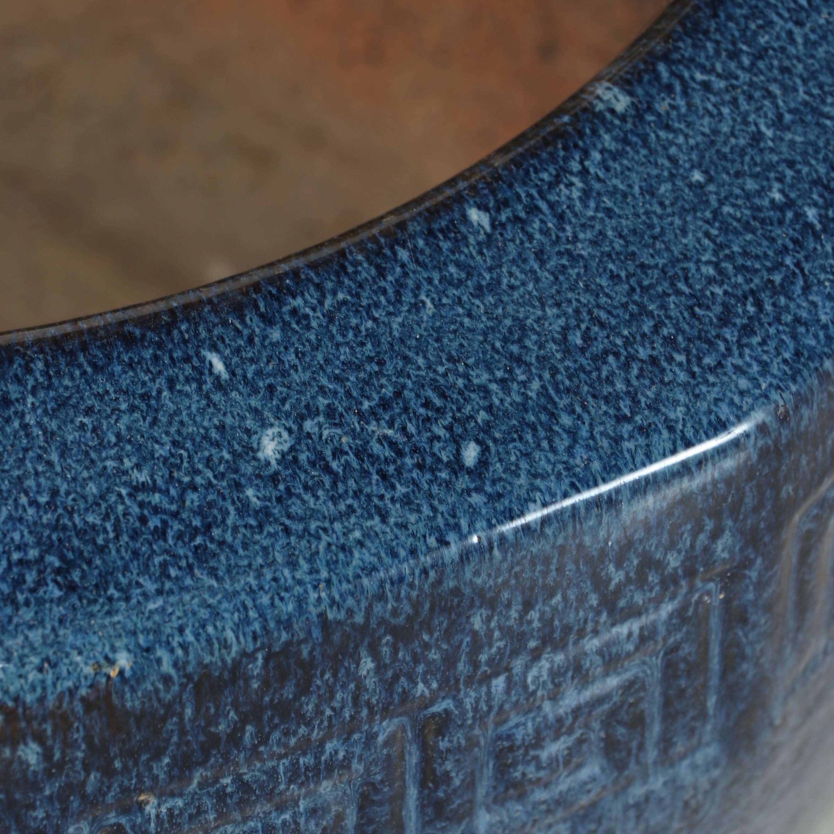 Japanese Style Geometric Blue Planter