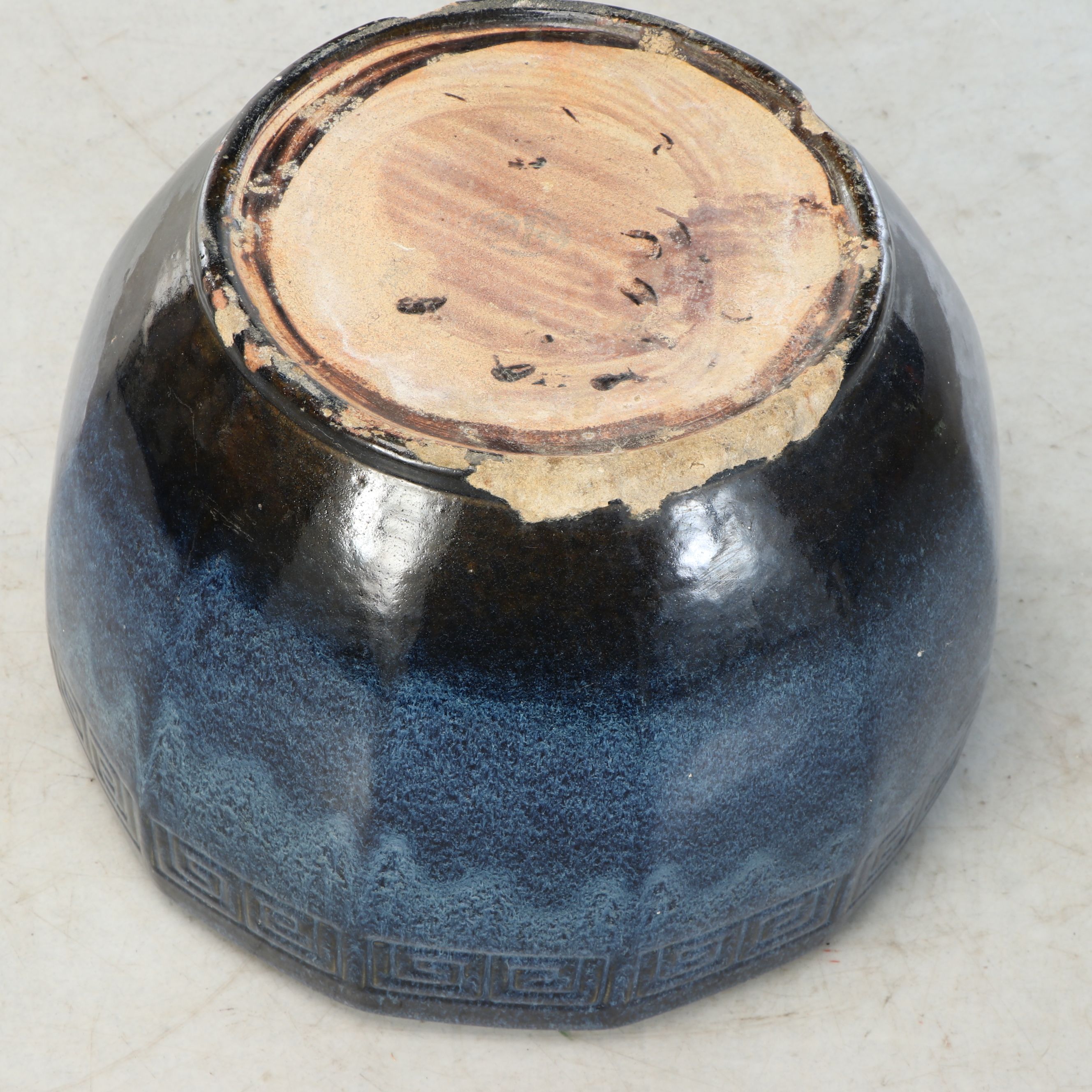 Japanese Style Geometric Blue Planter