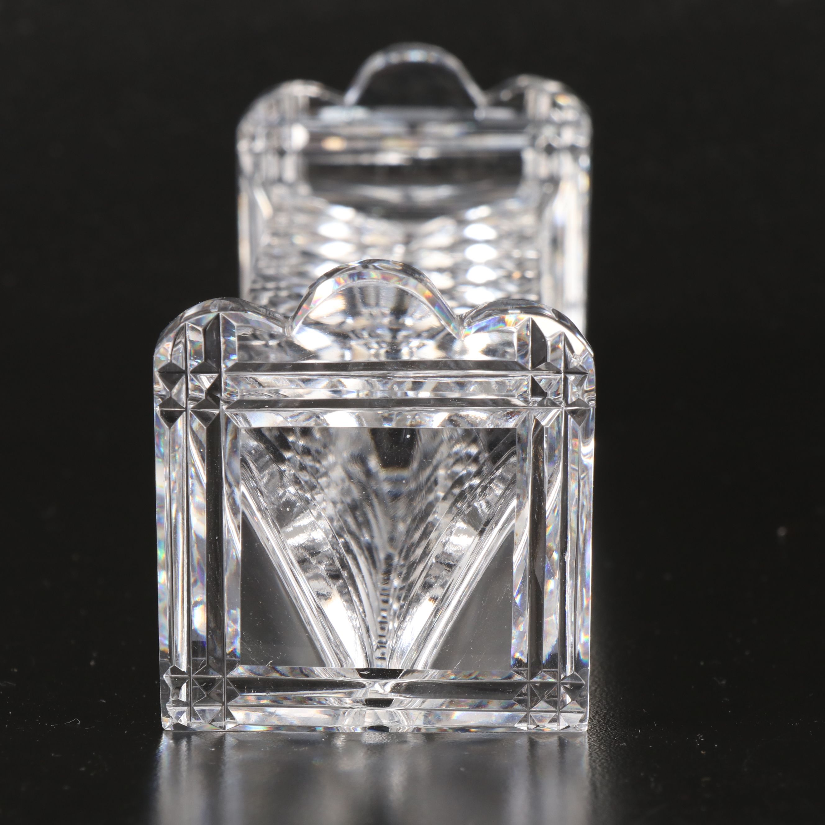 Daniel & Arter Server with Libbey Cut Crystal and Other Knife Rests and Server