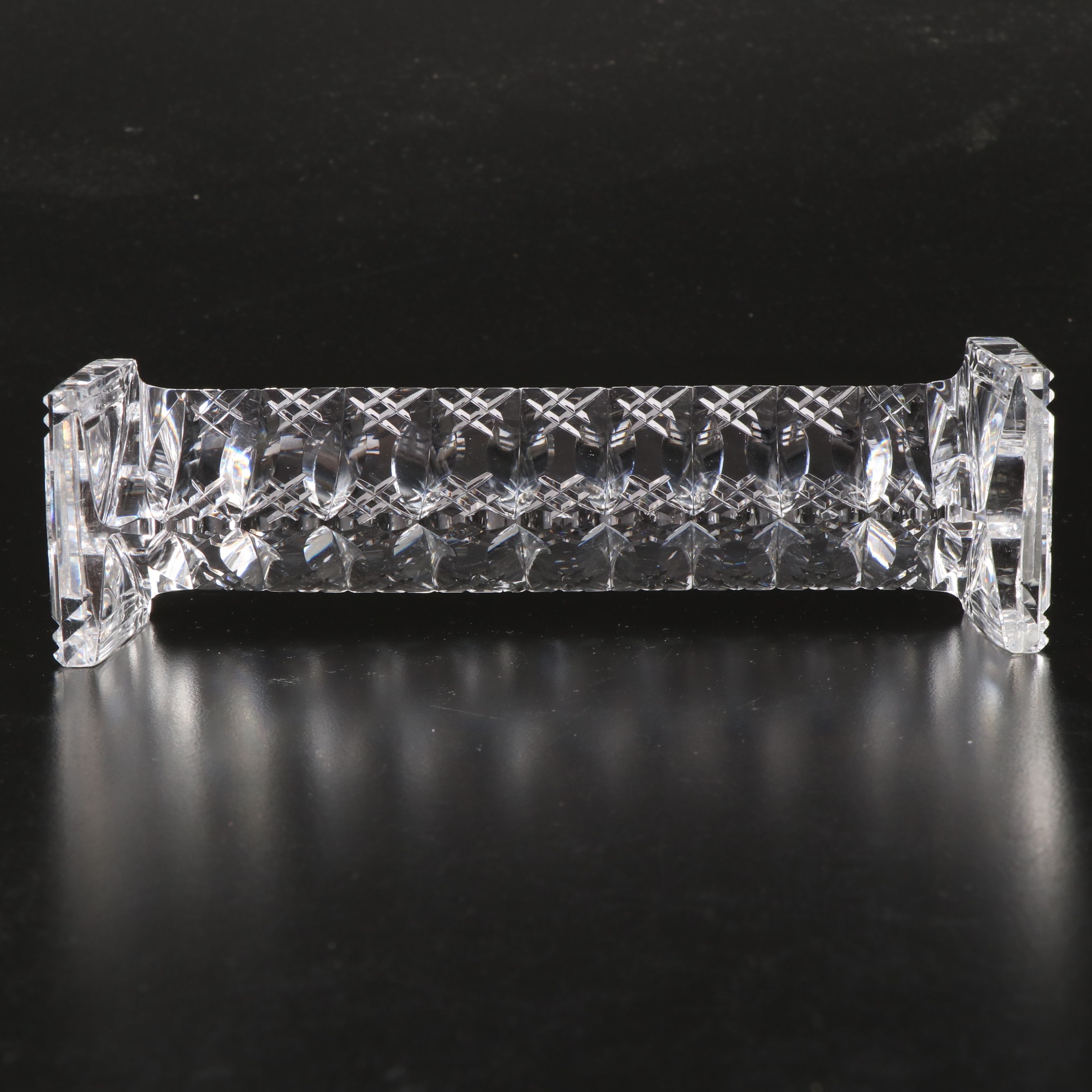 Daniel & Arter Server with Libbey Cut Crystal and Other Knife Rests and Server