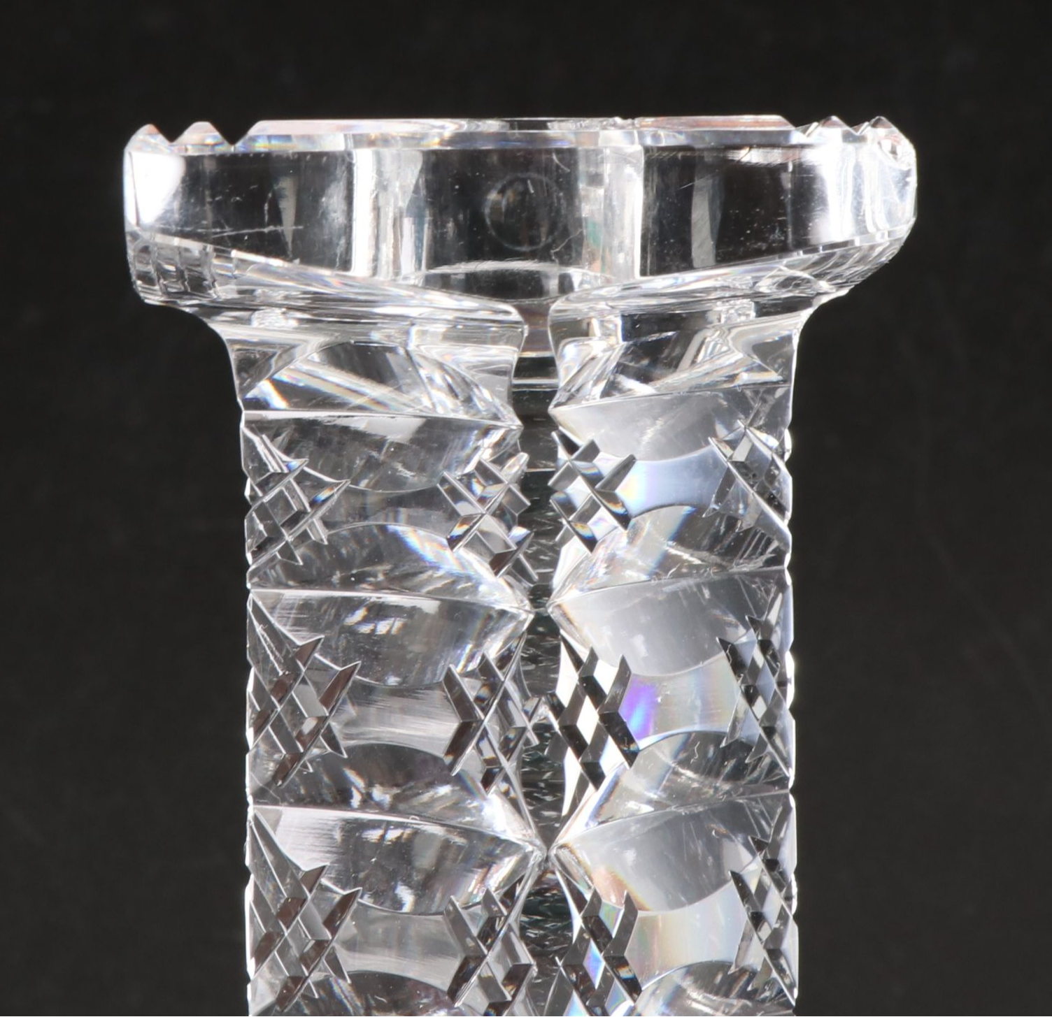 Daniel & Arter Server with Libbey Cut Crystal and Other Knife Rests and Server