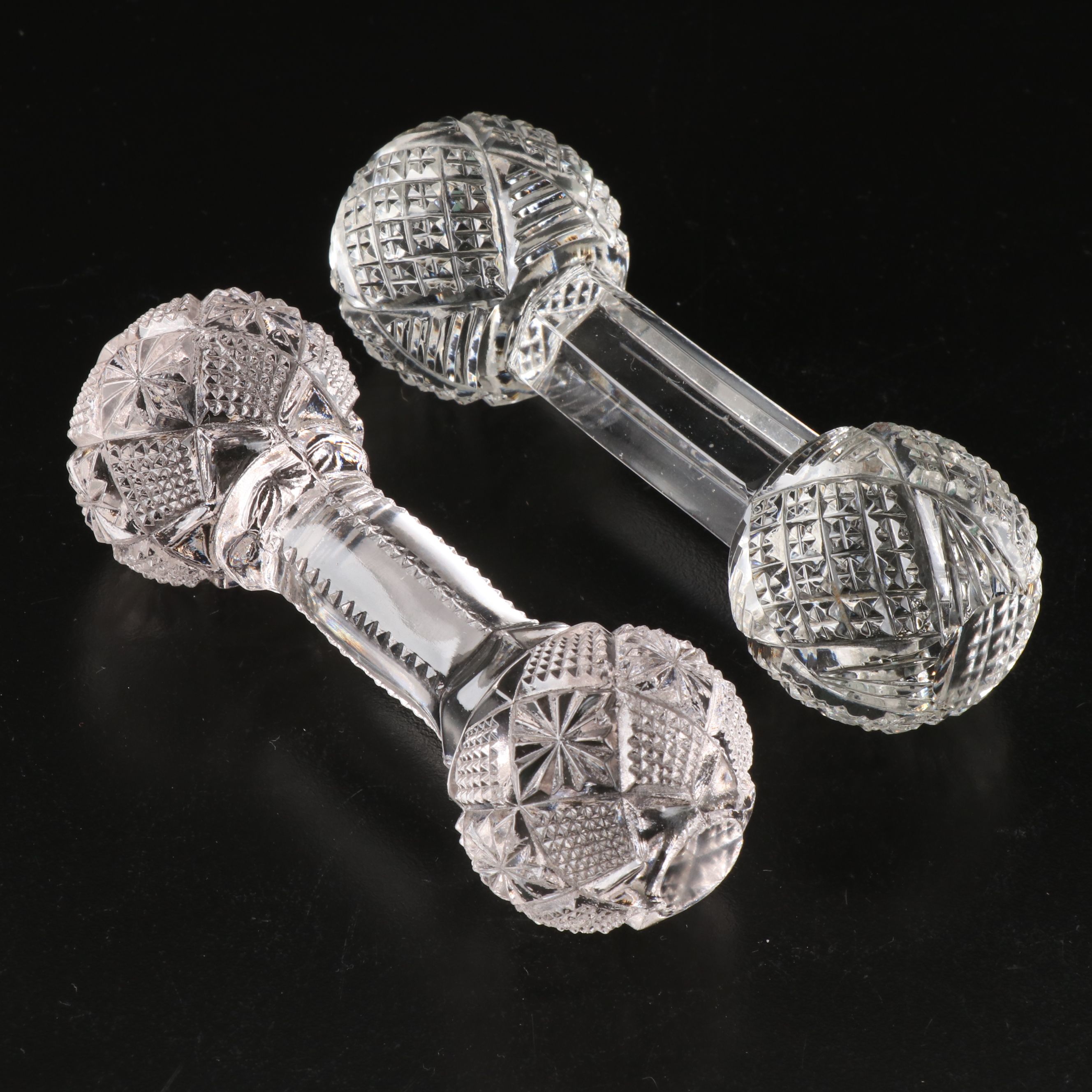 Daniel & Arter Server with Libbey Cut Crystal and Other Knife Rests and Server